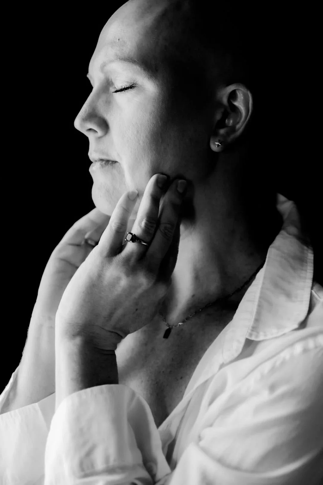 Close-up survivor portrait honoring healing and feminine power by best photographer in Tucson