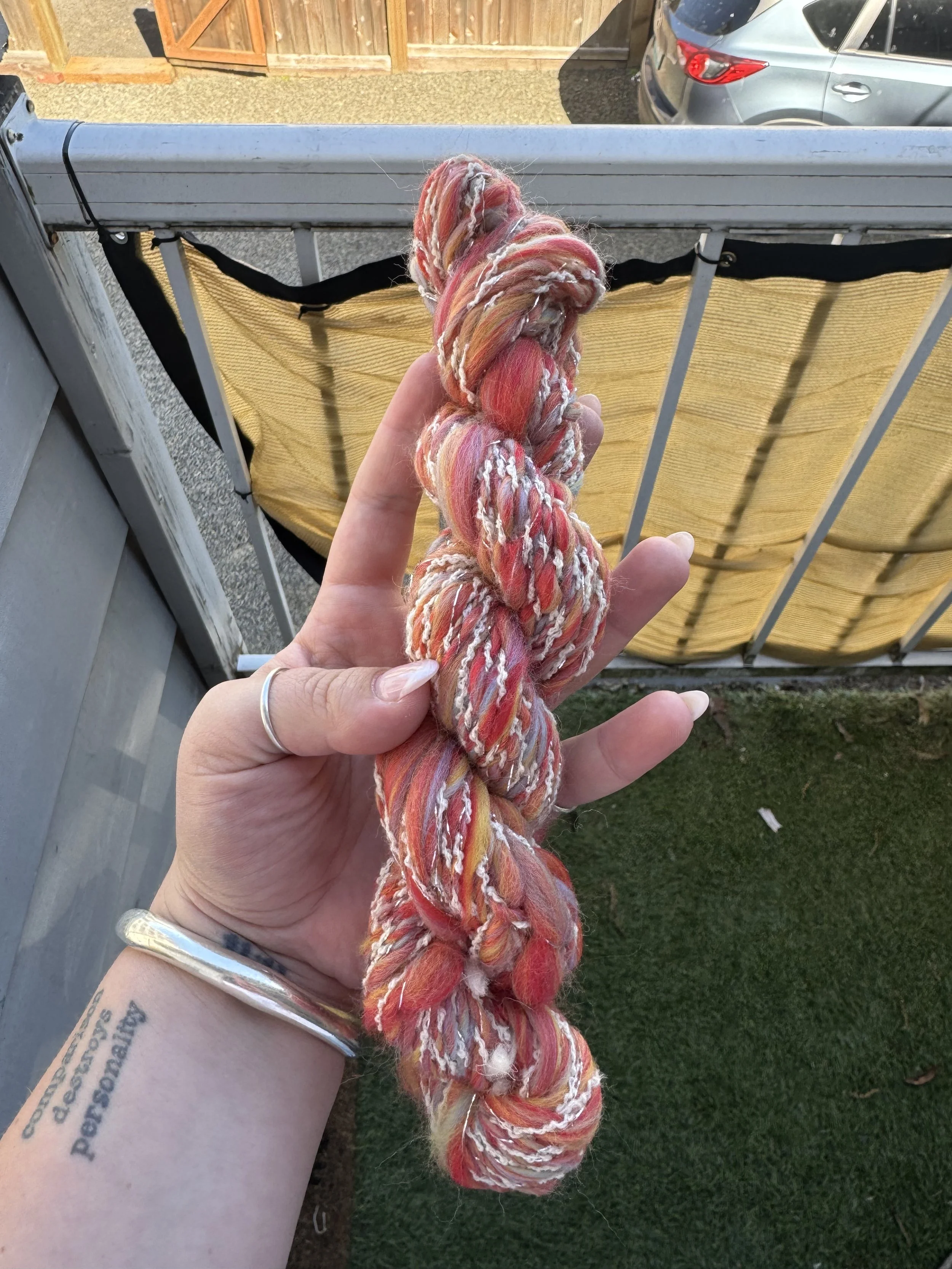 Wool & Boucle Hand Spun - 2ply
