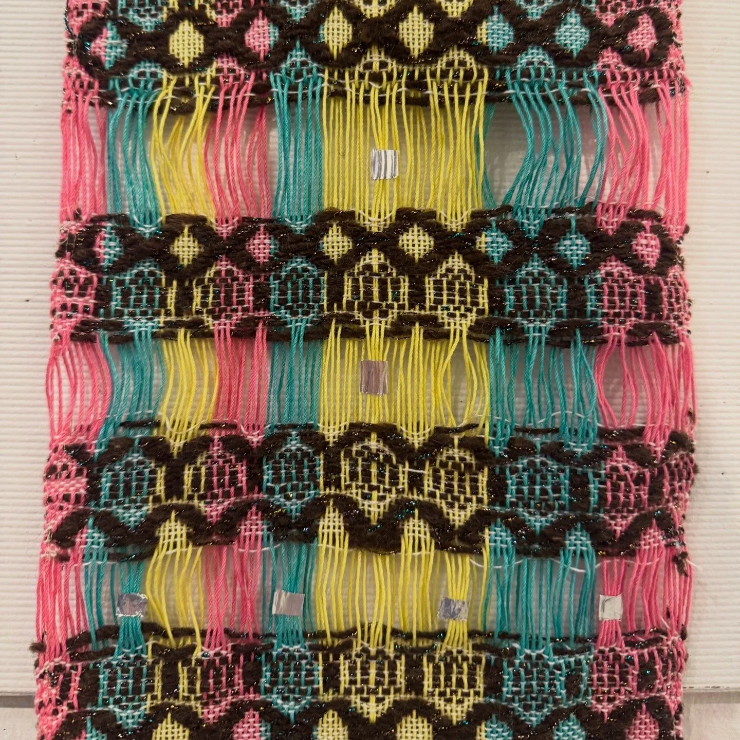 8 Shaft Loom, Overshot, Wool, Cotton & Tin