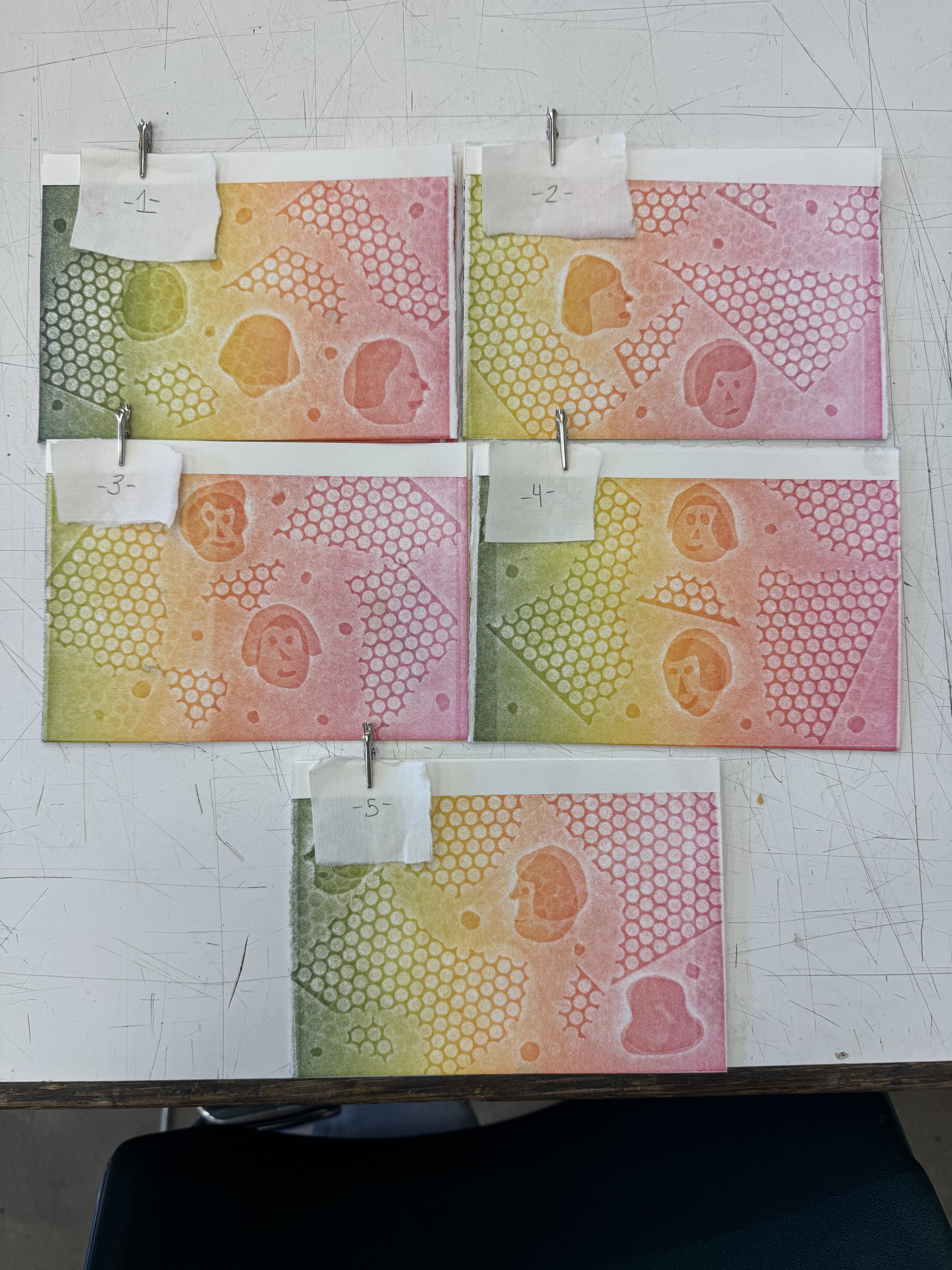 Letterpress Pressure Printed Accordion Book