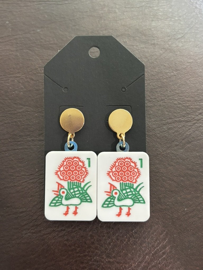 Birdie Bam Mahjong Earrings