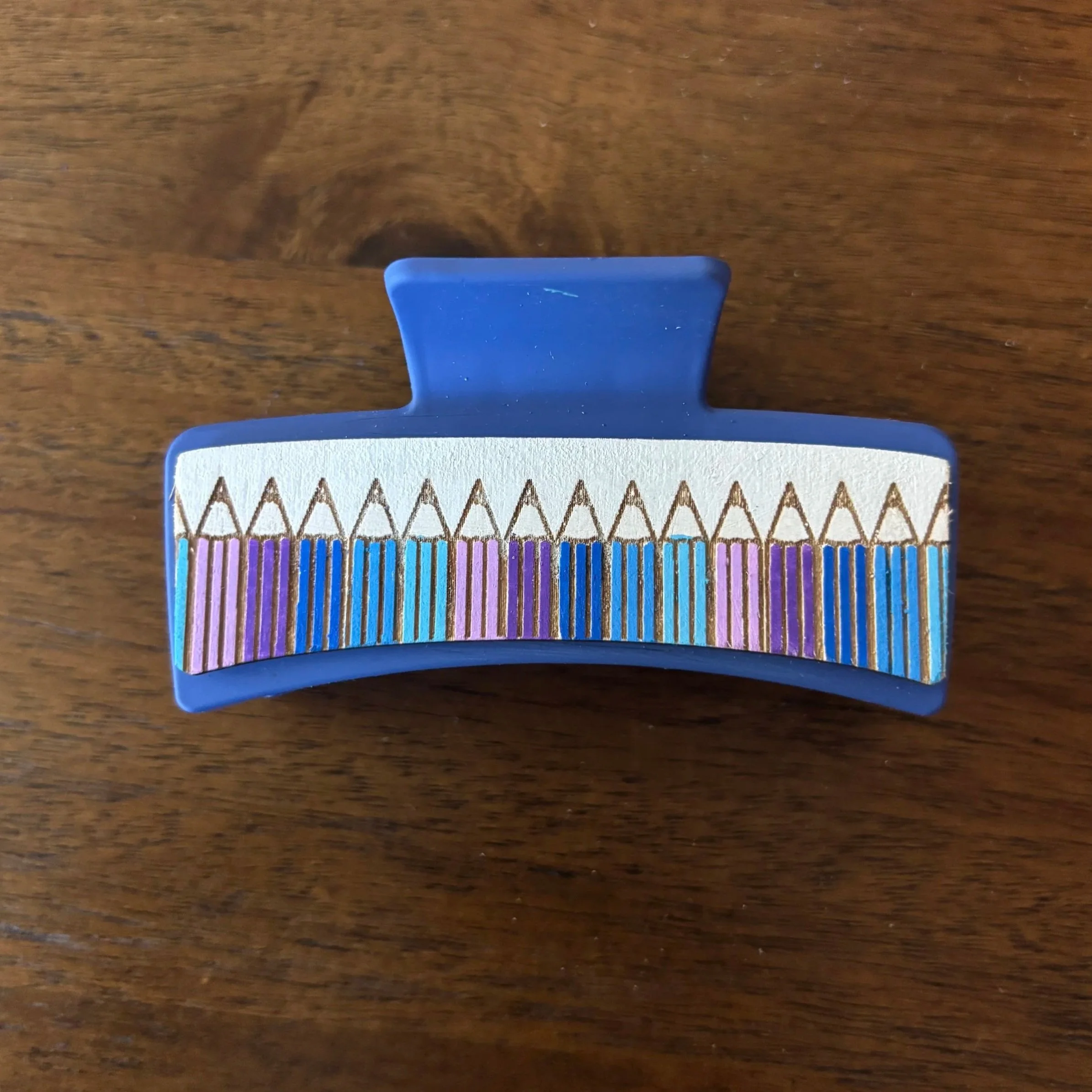 Vibrant Pencil Claw Clip