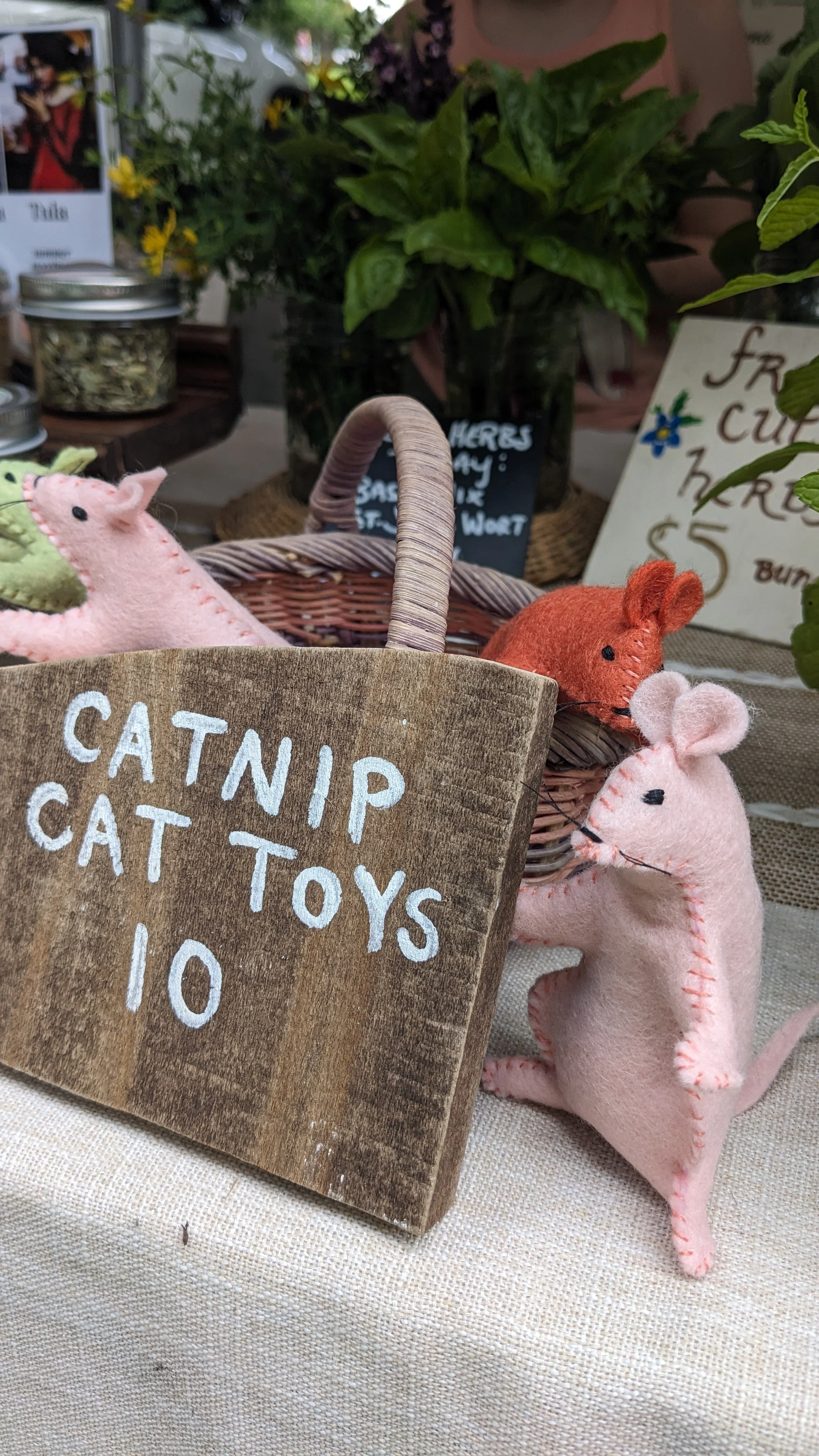 Real Catnip Felt Mouse Cat Toy