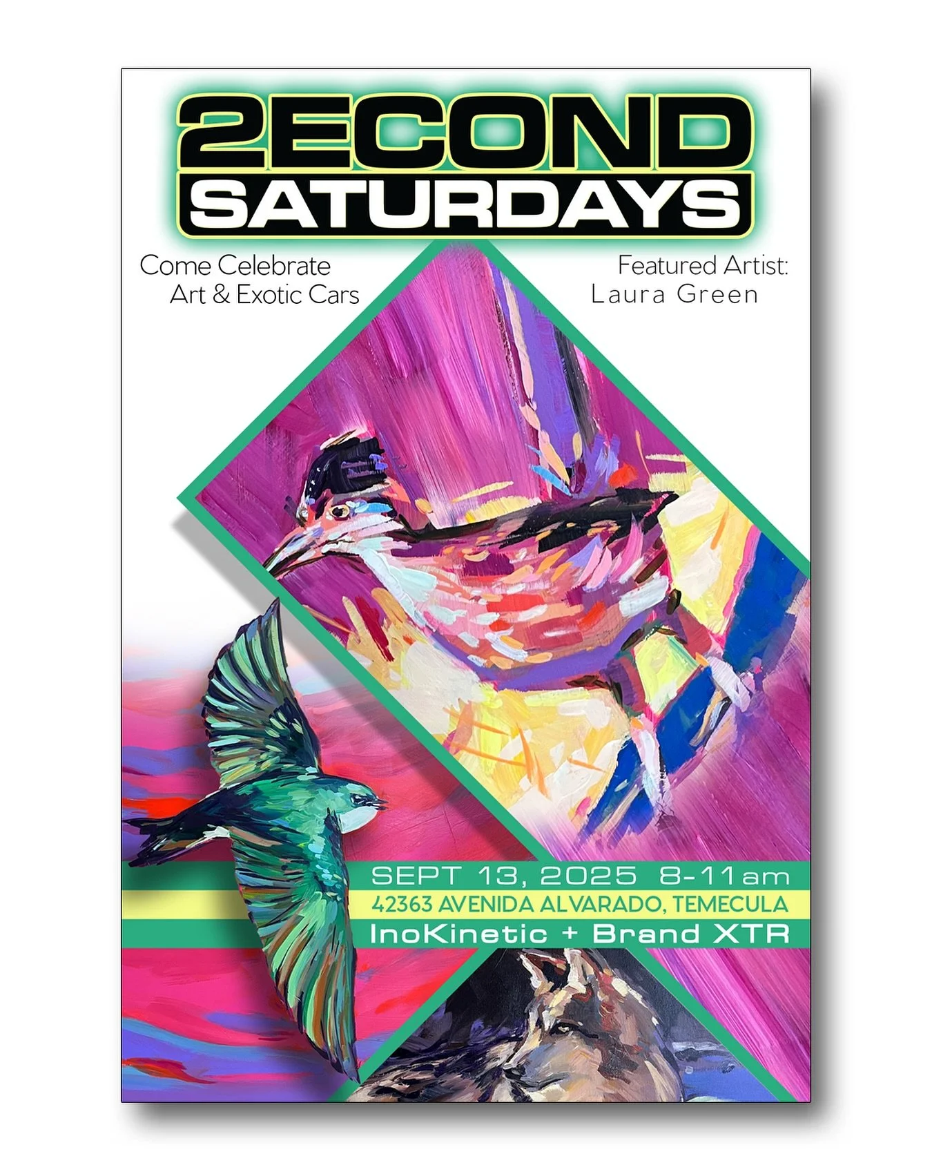 ✨ Save the Date! ✨

Our next 2ECOND SATURDAYS gathering is set for September 13th, 8&ndash;11am &mdash;
and we&rsquo;re thrilled to feature the incredible Laura Green

Join us for an inspiring morning of creativity, community, and connection. Whether