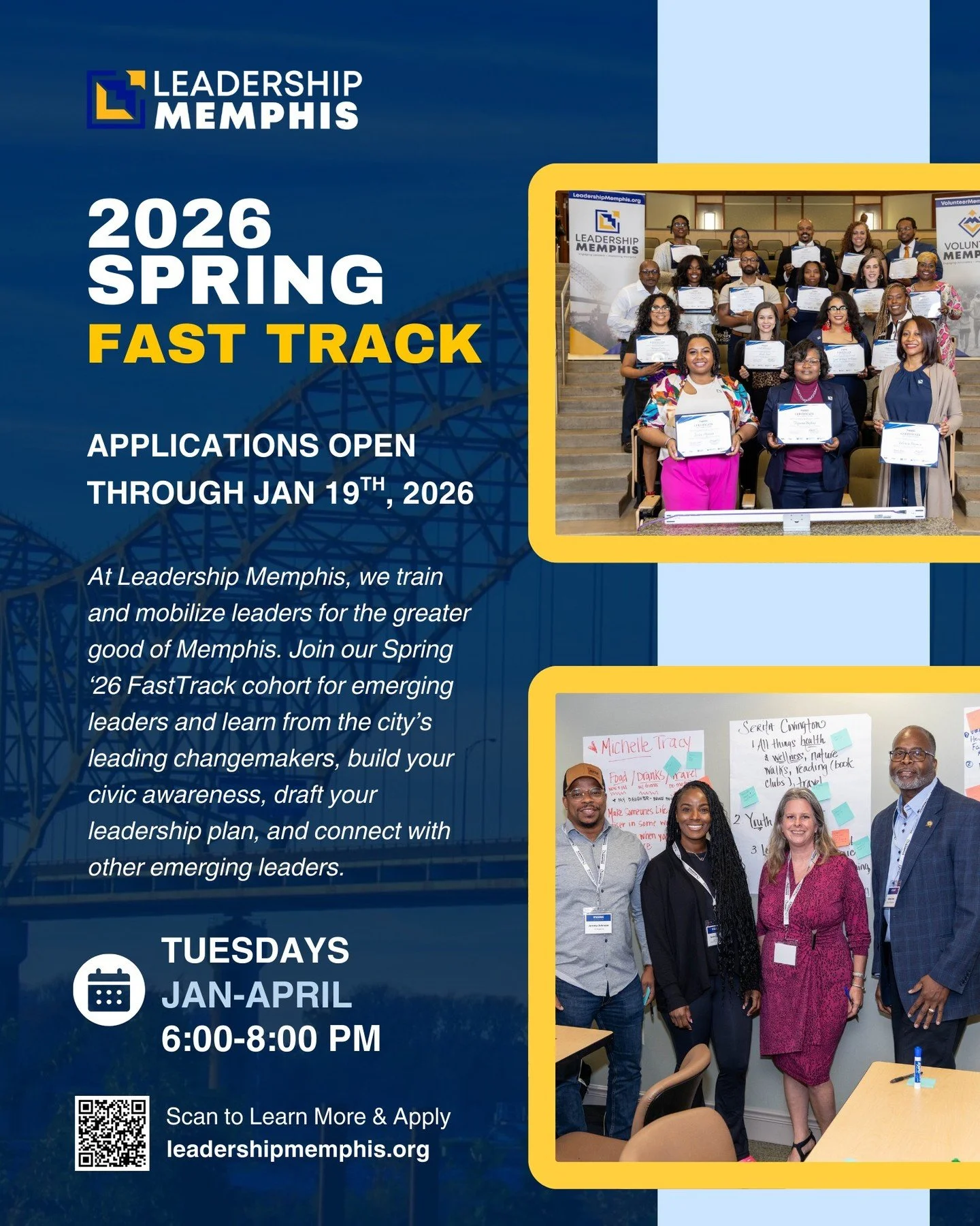 FastTrack Spring 2026 

Are you an emerging or mid-career professional ready to grow your leadership? FastTrack Spring 2026 applications close January 19, 2026 &mdash; tag someone who should apply and visit the link in our bio to learn more, apply, o