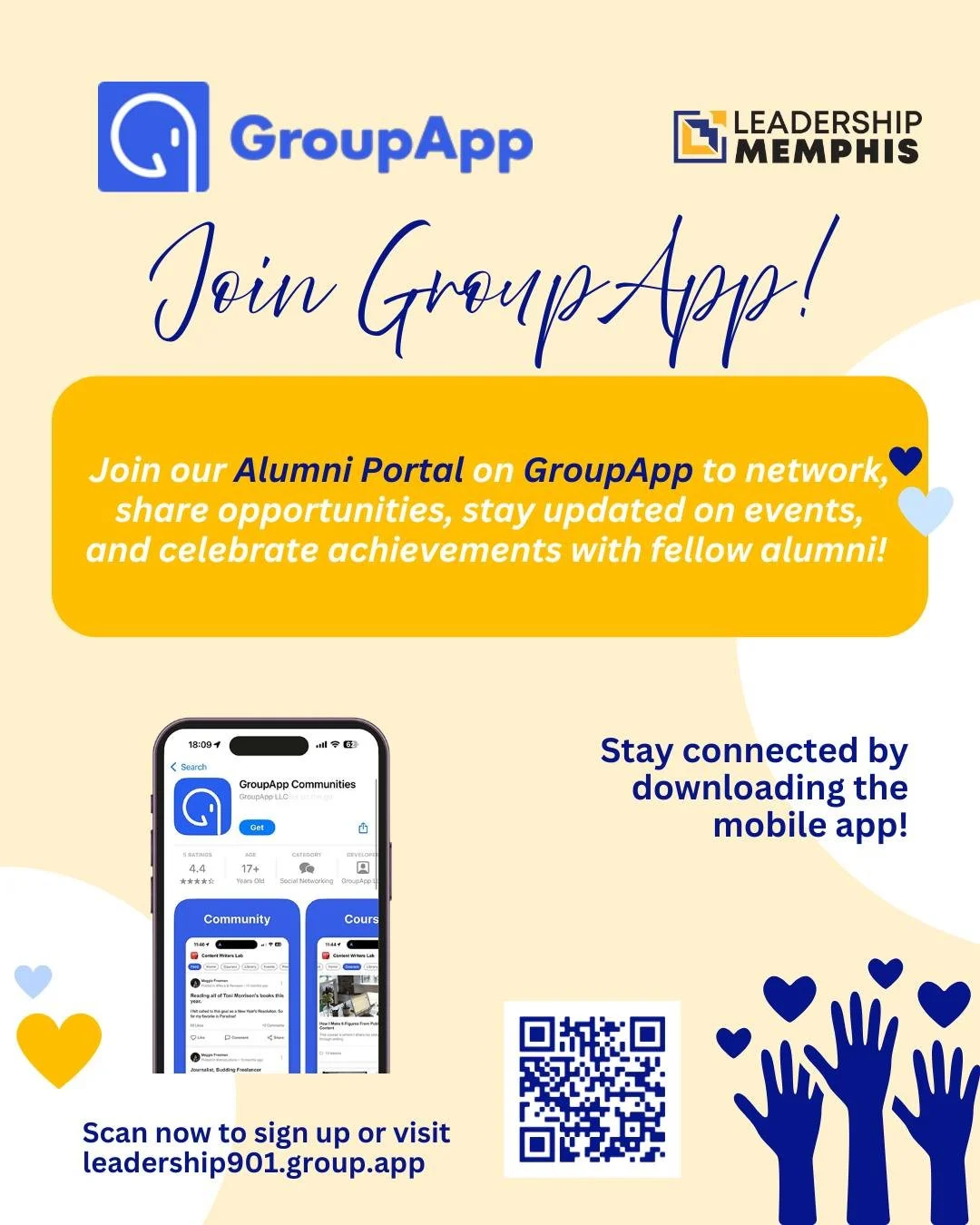 Join our Alumni Portal on GroupApp to network, share opportunities, stay updated on events, and celebrate achievements with fellow alumni!

🔗Follow the link on our bio to join!

#901memphis #leadershipmemphis