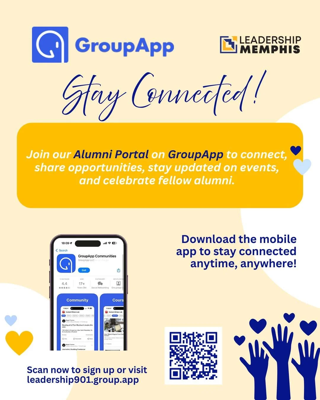 Stay connected beyond the program! 🎓✨

Join our Alumni Portal on GroupApp to network with fellow alumni, share opportunities, stay in the loop on upcoming events, and celebrate each other&rsquo;s wins along the way.

🔗 Link in bio!

#SupportLocal #