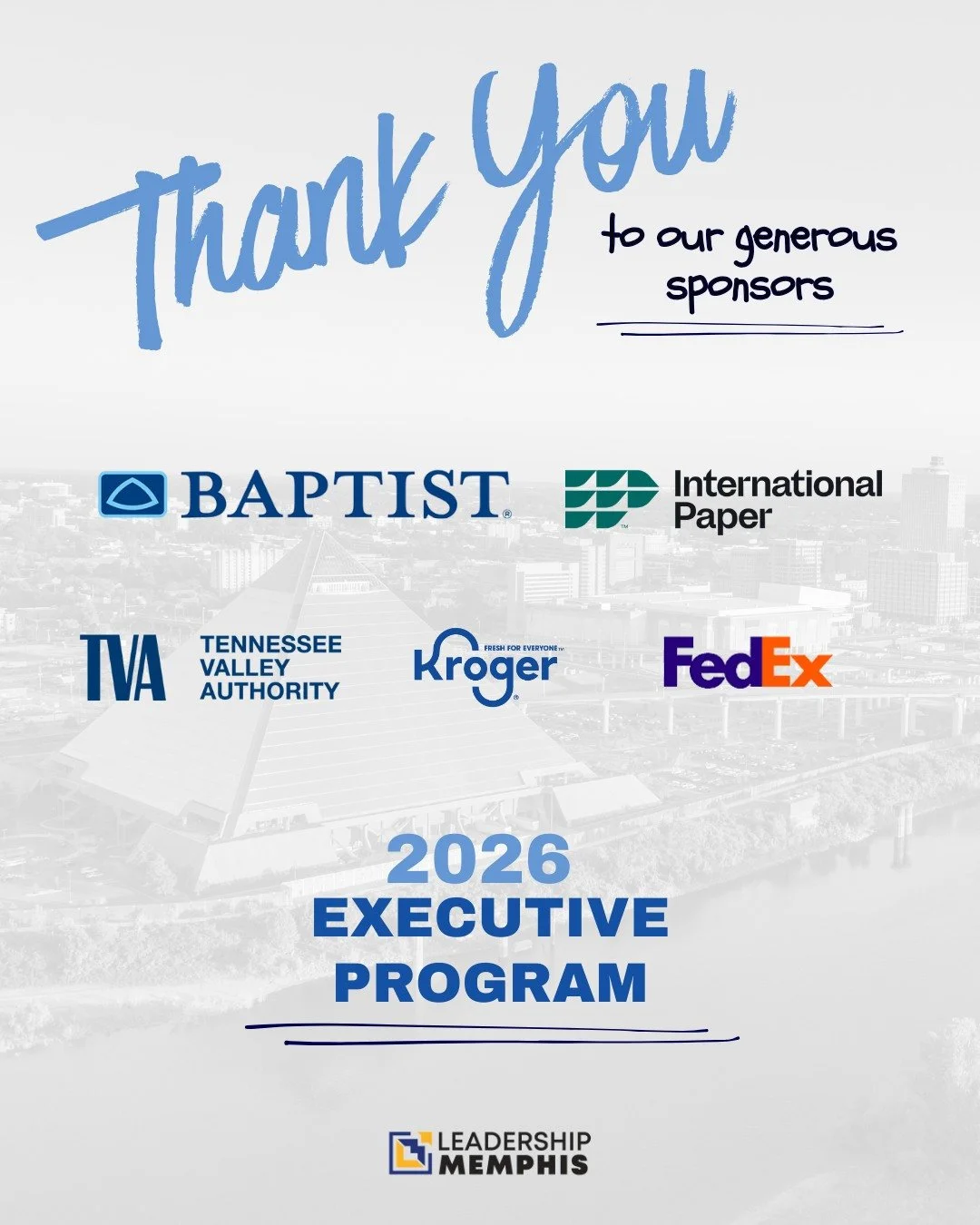 A heartfelt thank you to the incredible sponsors of the 2026 Executive Program!

We are grateful for your investment in the next generation of leaders and for standing alongside us in making this year&rsquo;s program a success. 💙

Thank you!
- @krog