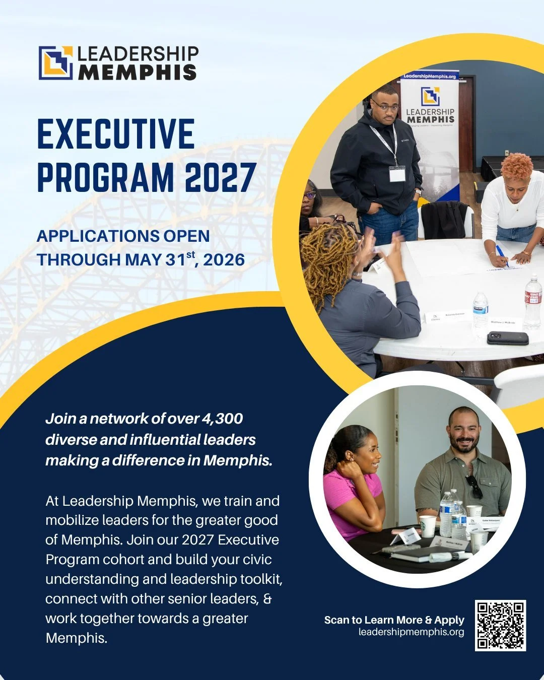Don&rsquo;t miss your chance&mdash;nominations are closing soon. ⏳

The Leadership Memphis Executive Program is built for senior leaders who are already making an impact and ready to go even further. Sometimes the right leader just needs someone else