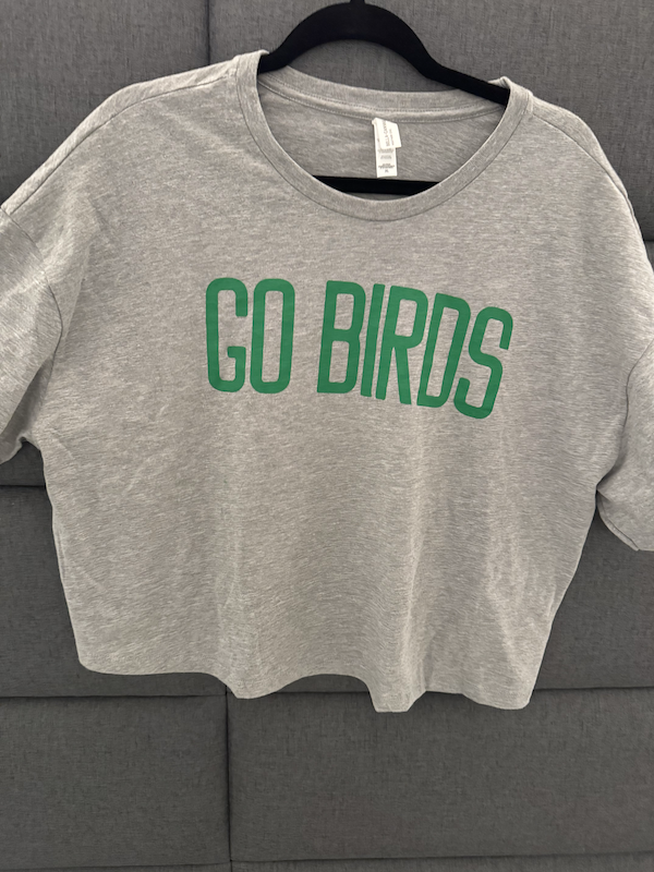 "Heathered Go Birds Crop Tee"
