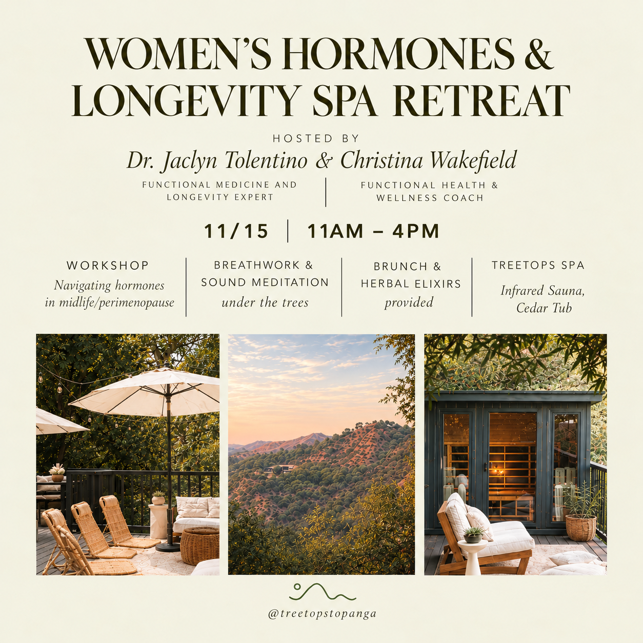 Women's Hormones & Longevity Spa Retreat in Topanga