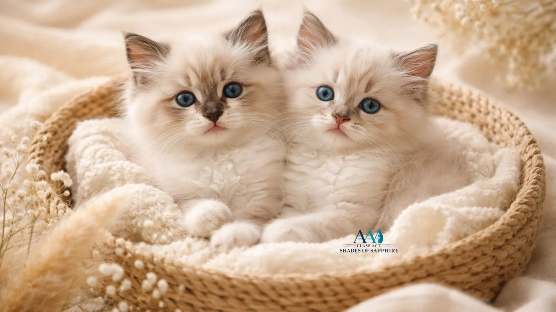 Two calm Ragdoll kittens symbolizing the thoughtful, personality-first family matching process at Shades of Sapphire Ragdolls.