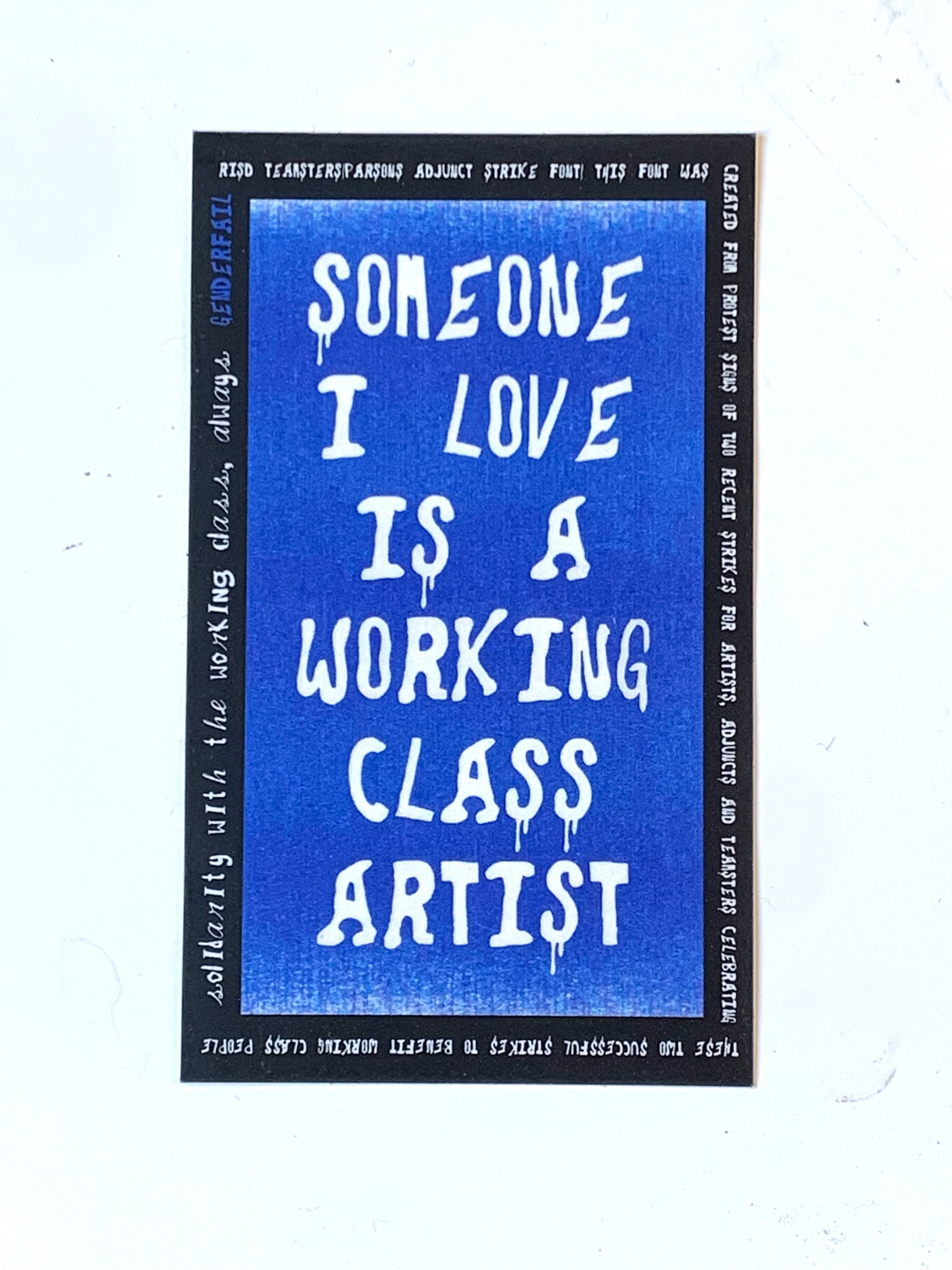 Working Class Artist Sticker