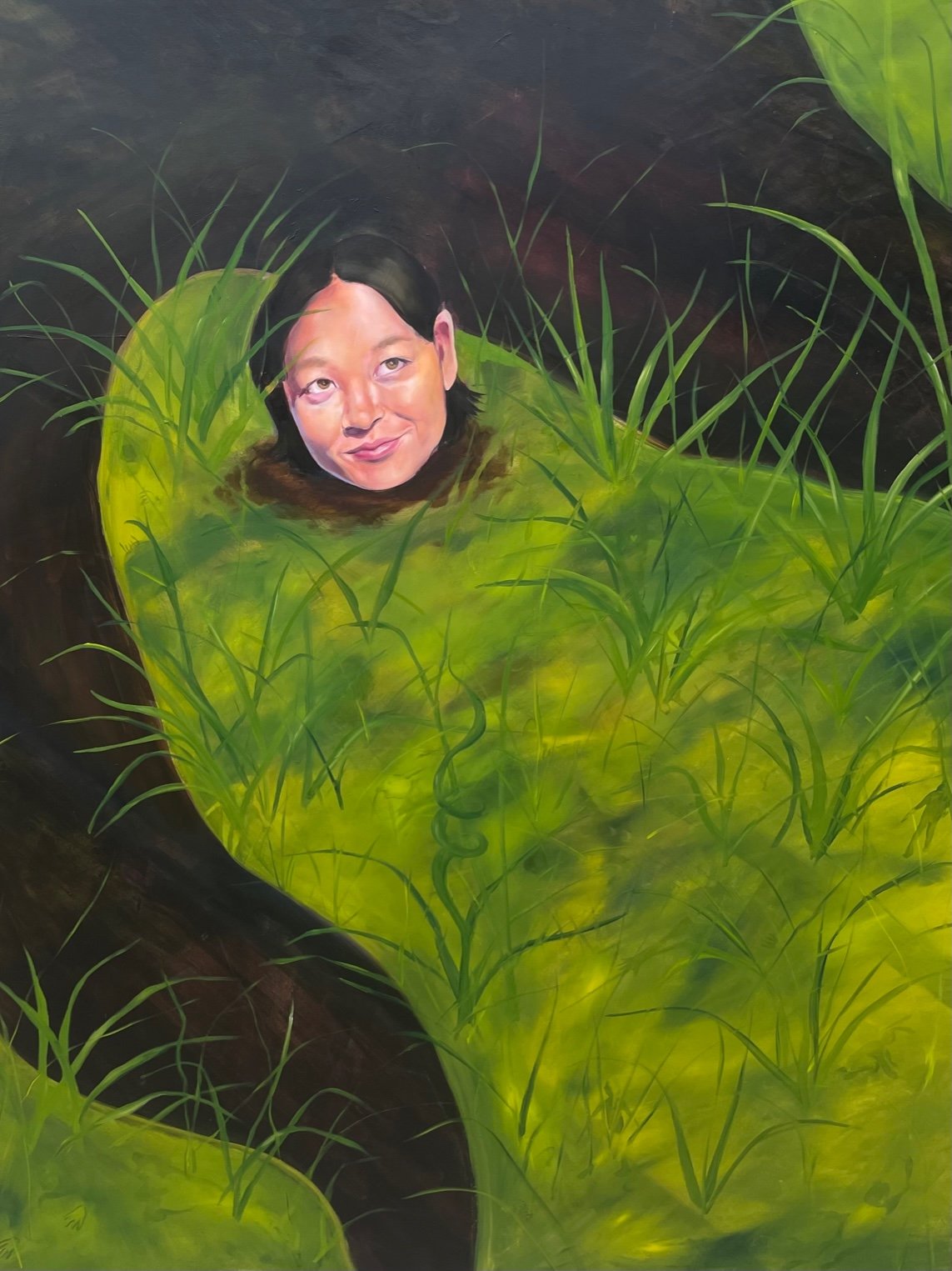 "Mister Man" 4 x 3 feet, oil on wood, 2024
