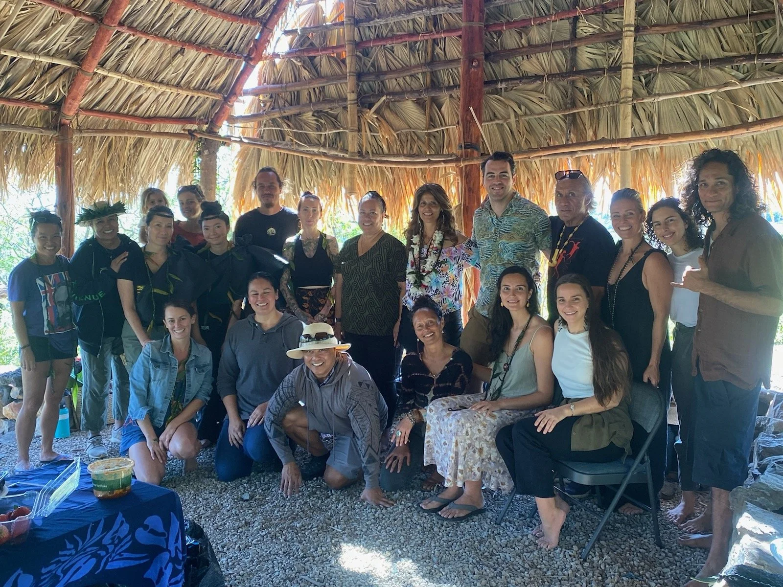 Some of the haumana who assisted with building Keawemalia