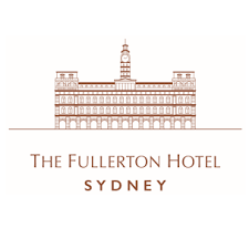 Illustration of The Fullerton Hotel Sydney with text logo.