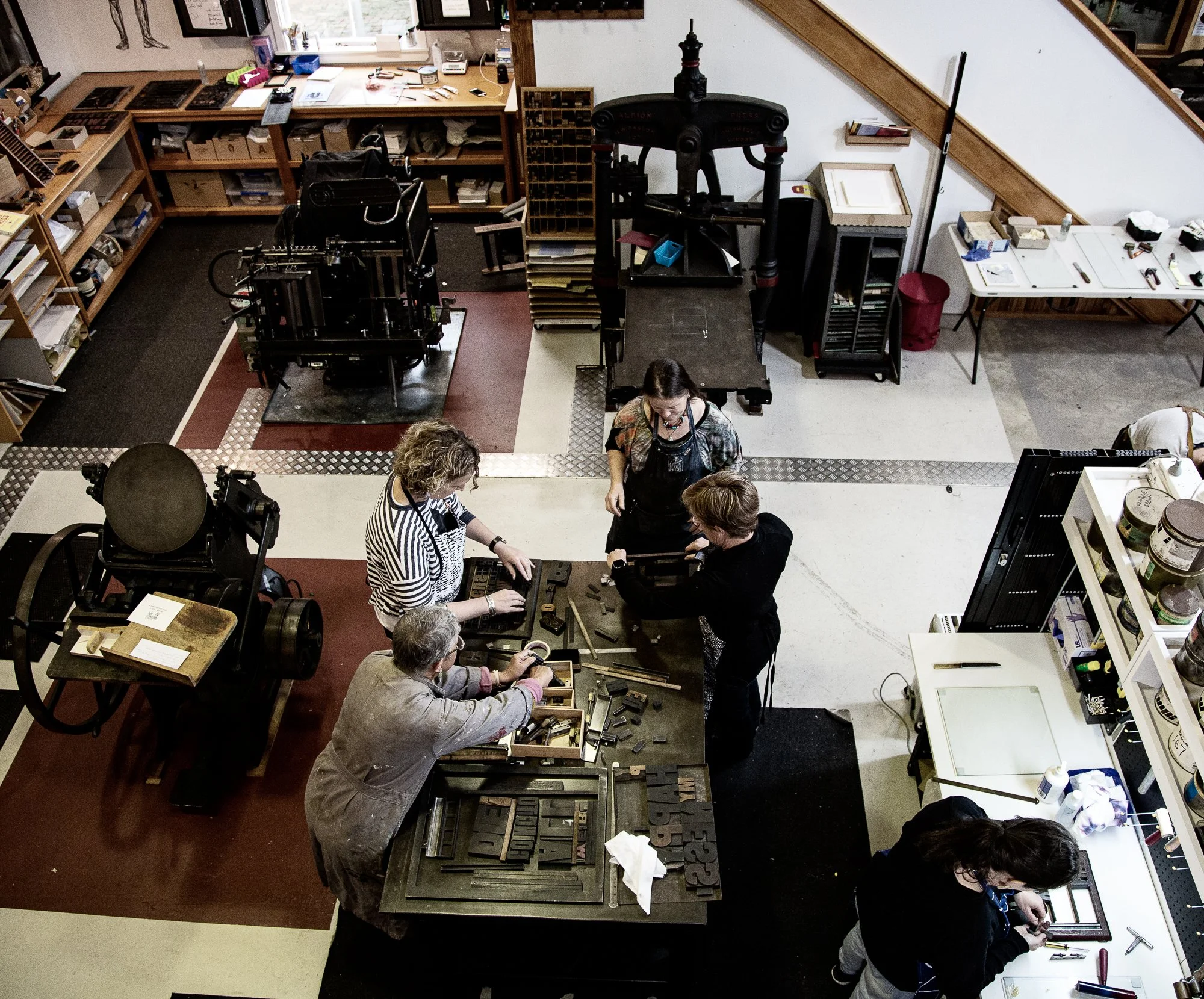 Printmaking Room The Armarie Room — Printmaking Workshops NZ | Linocut, Etching ...