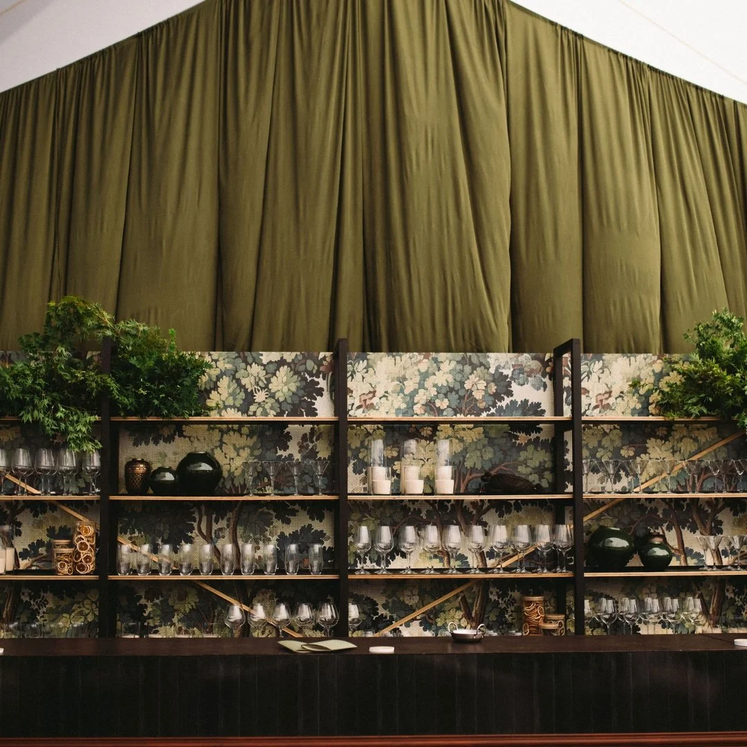 Angela and Justin’s wedding bar featuring custom artwork carried through their wedding day stationery and details.
