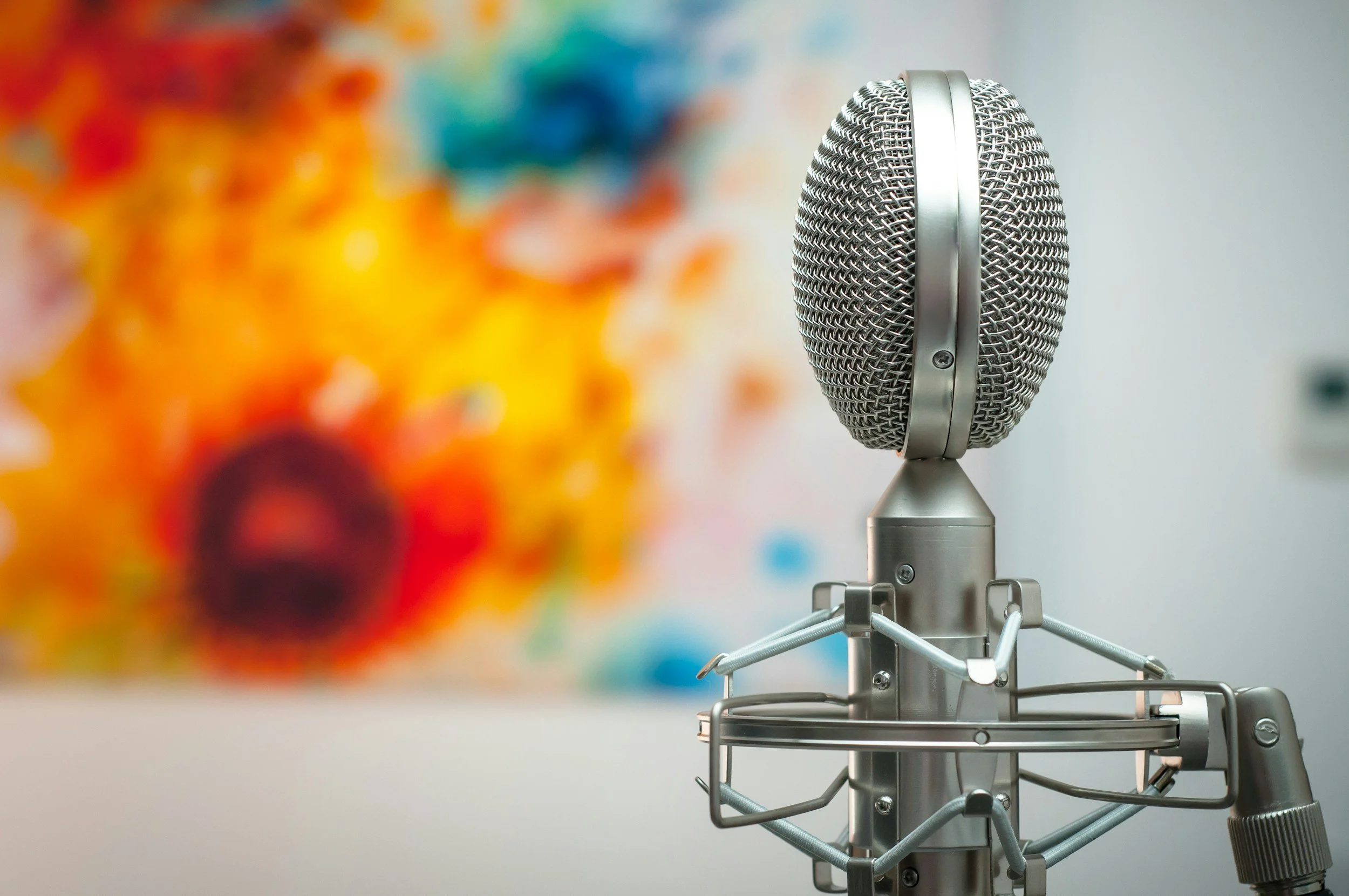 Photo of interviewing microphone.