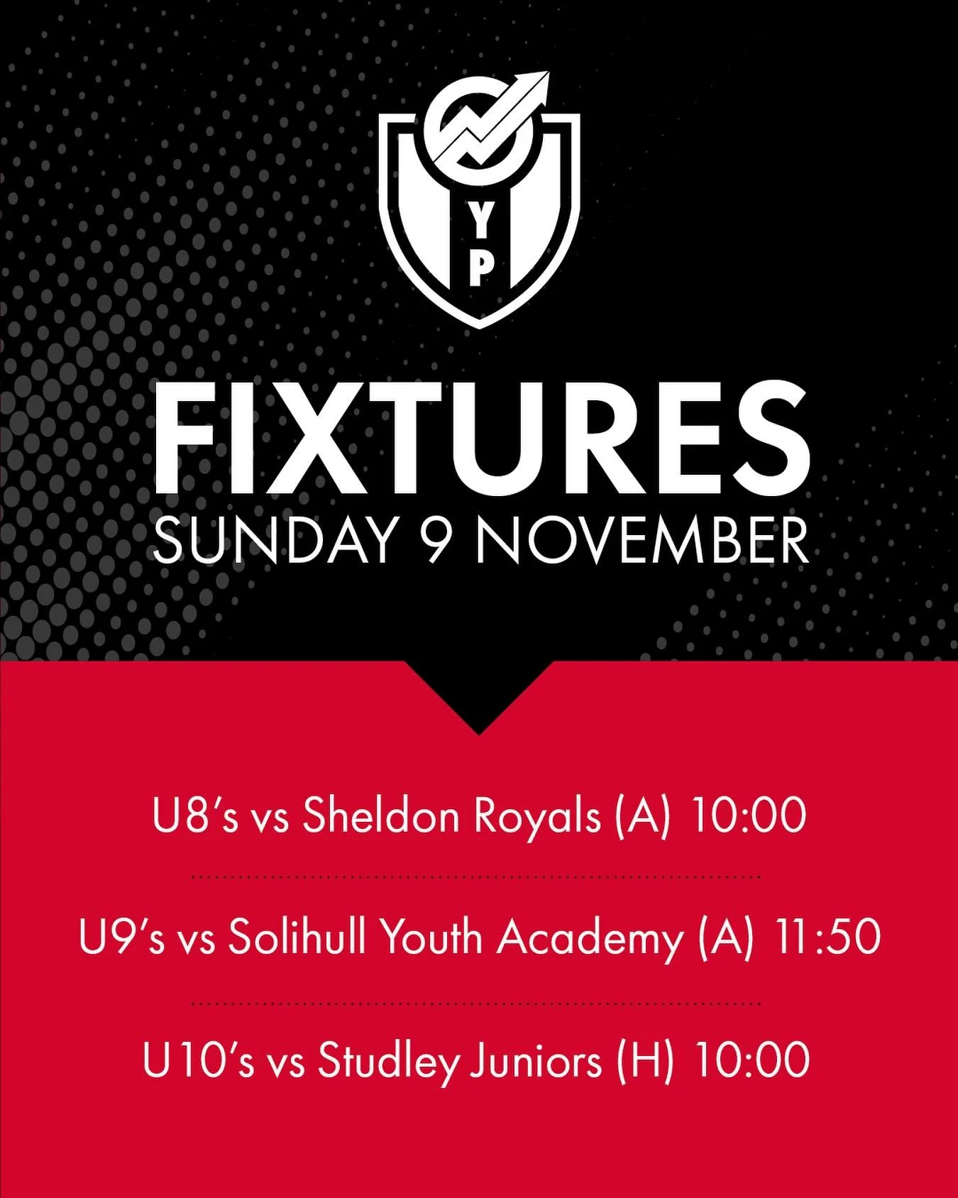 The one everyone has been waiting for&hellip; 🏆

It&rsquo;s cup final weekend for our under 10&rsquo;s as well as two away fixtures for our under 8&rsquo;s and under 9&rsquo;s 👊

Our under 8&rsquo;s travel to Sheldon Royals, whilst our under 9&rsqu