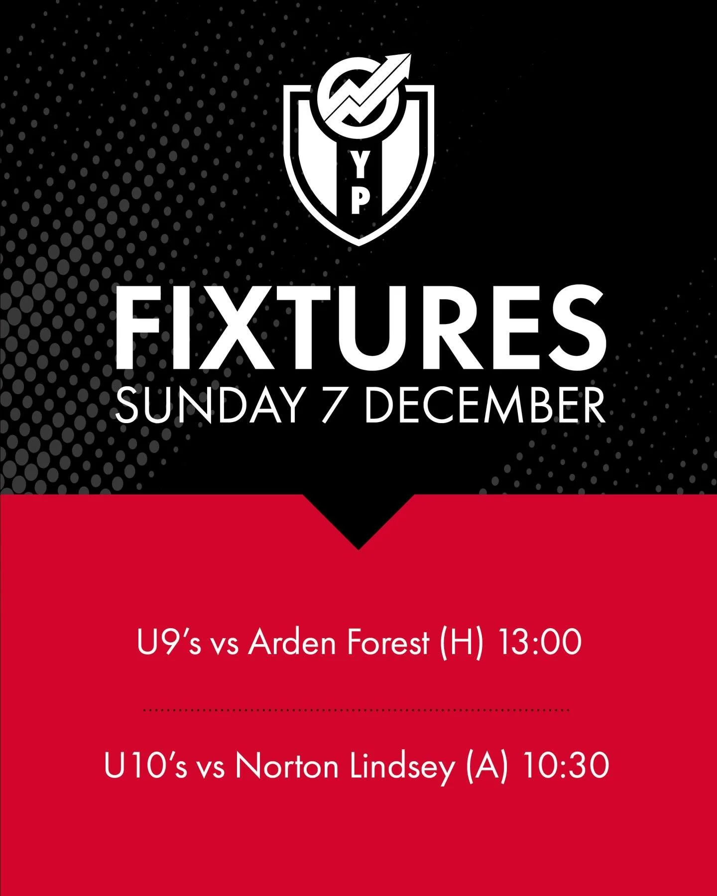 A weekend where only our u9&rsquo;s &amp; u10&rsquo;s play 🤝

They are two big clashes though never the less ⚔️

Our u9&rsquo;s play host to Arden Forest, while our u10&rsquo;s make the long journey to Norton Lindsey 📈

#YPFC