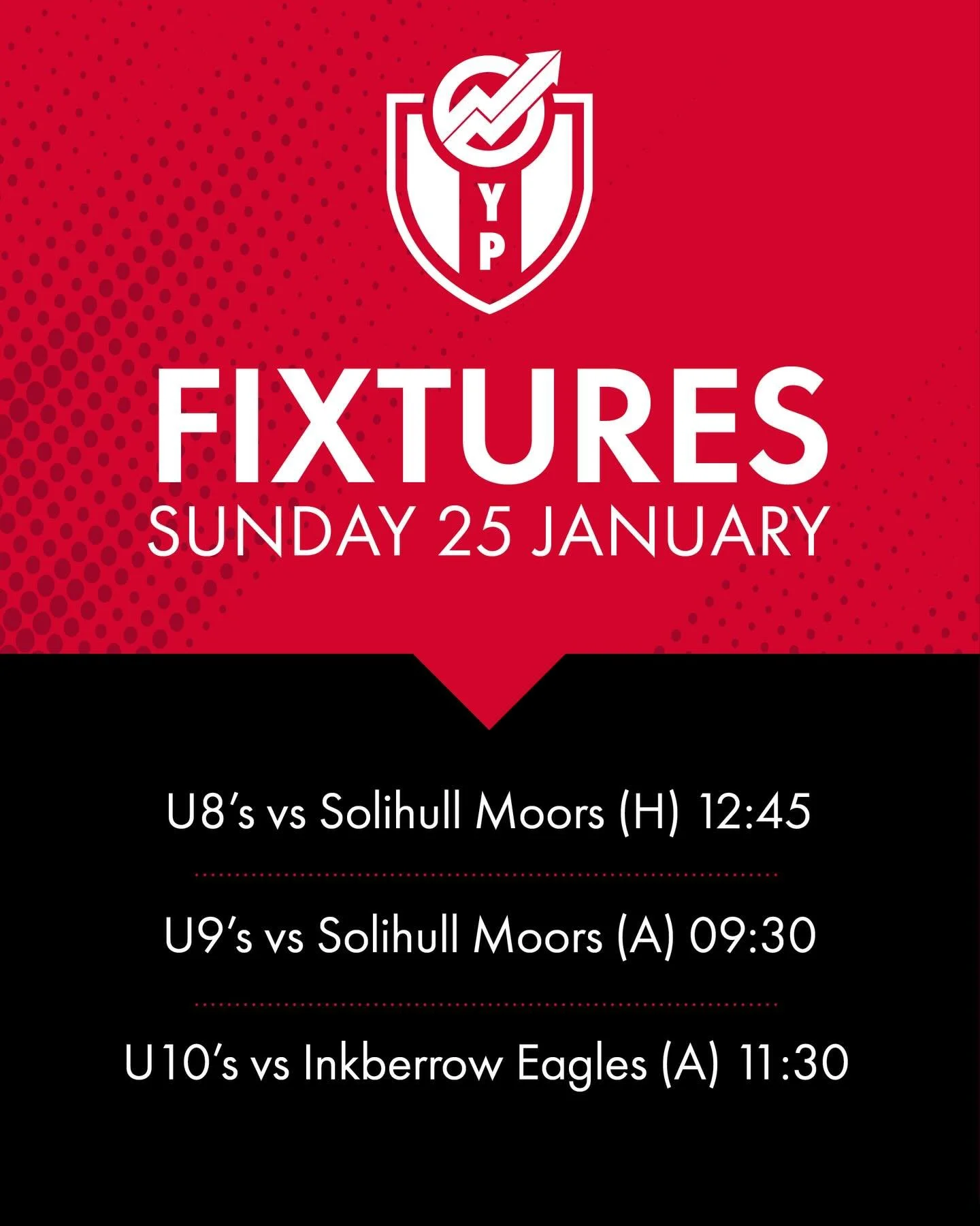 Ready to back up a weekend of positive performances 👊

It&rsquo;s cup and league action for our teams this weekend and we&rsquo;re ready 💪

Our under 8&rsquo;s and under 9&rsquo;s host and travel to Solihull Moors respectively, whilst our under 10&