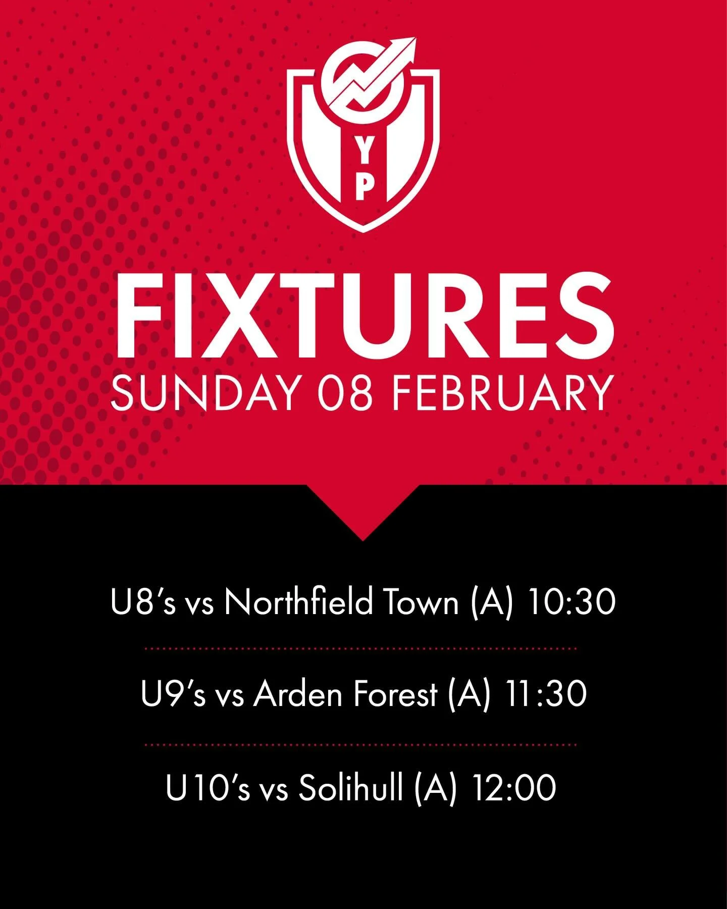 We&rsquo;re ready for the road again 🛣️

Another 3 tough tests for our teams this weekend and we can&rsquo;t wait 🙌

We travel to Northfield Town, Arden Forest and Solihull respectively 📈

#YPFC