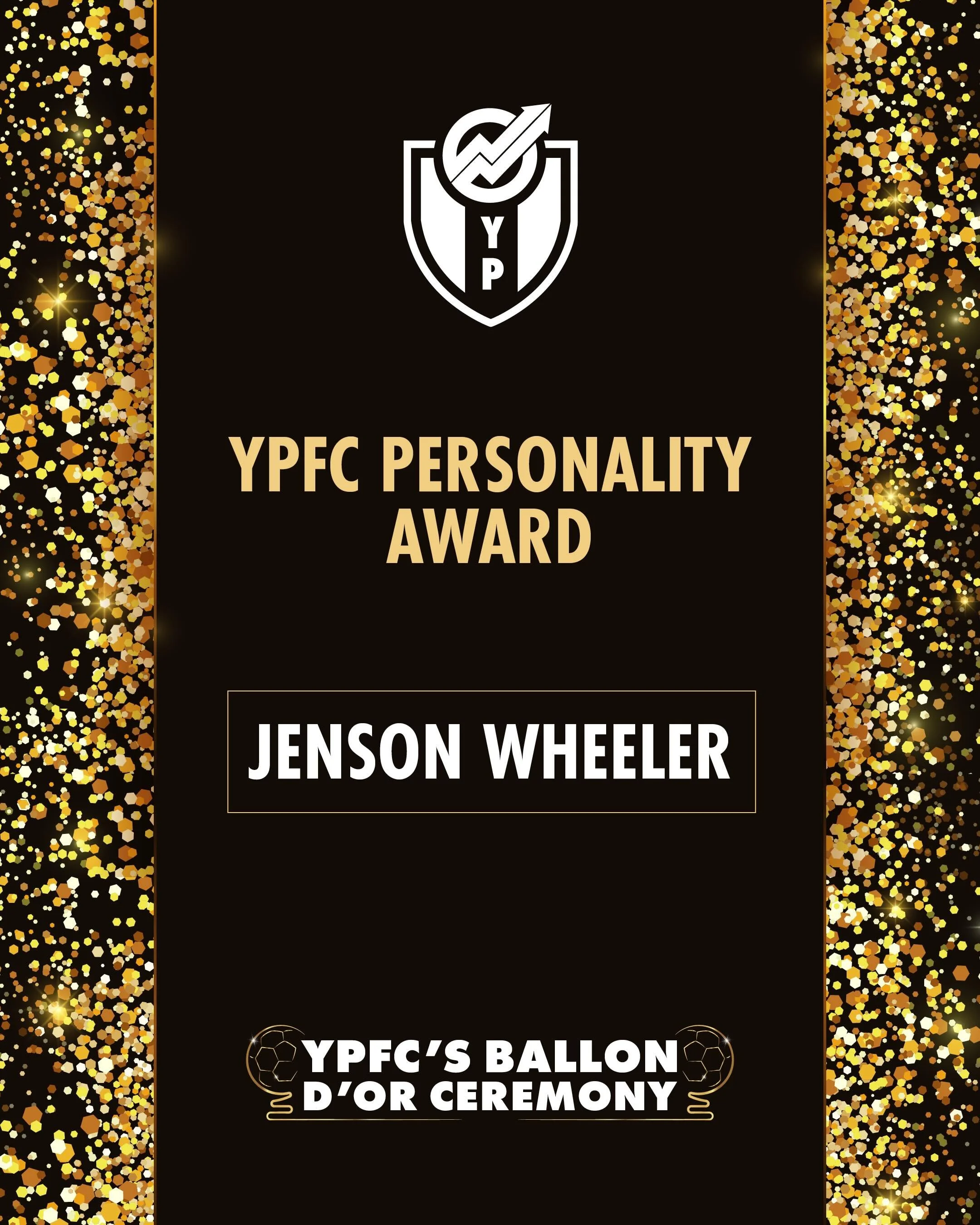 Jenson Wheeler is YPFC&rsquo;s Personality Award winner 🏆

Exemplifying a Your Performance player and a true Captain - Jenson&rsquo;s personality is a credit to our club 👏

Congratulations Jenson on your award and for becoming the inaugural winner 