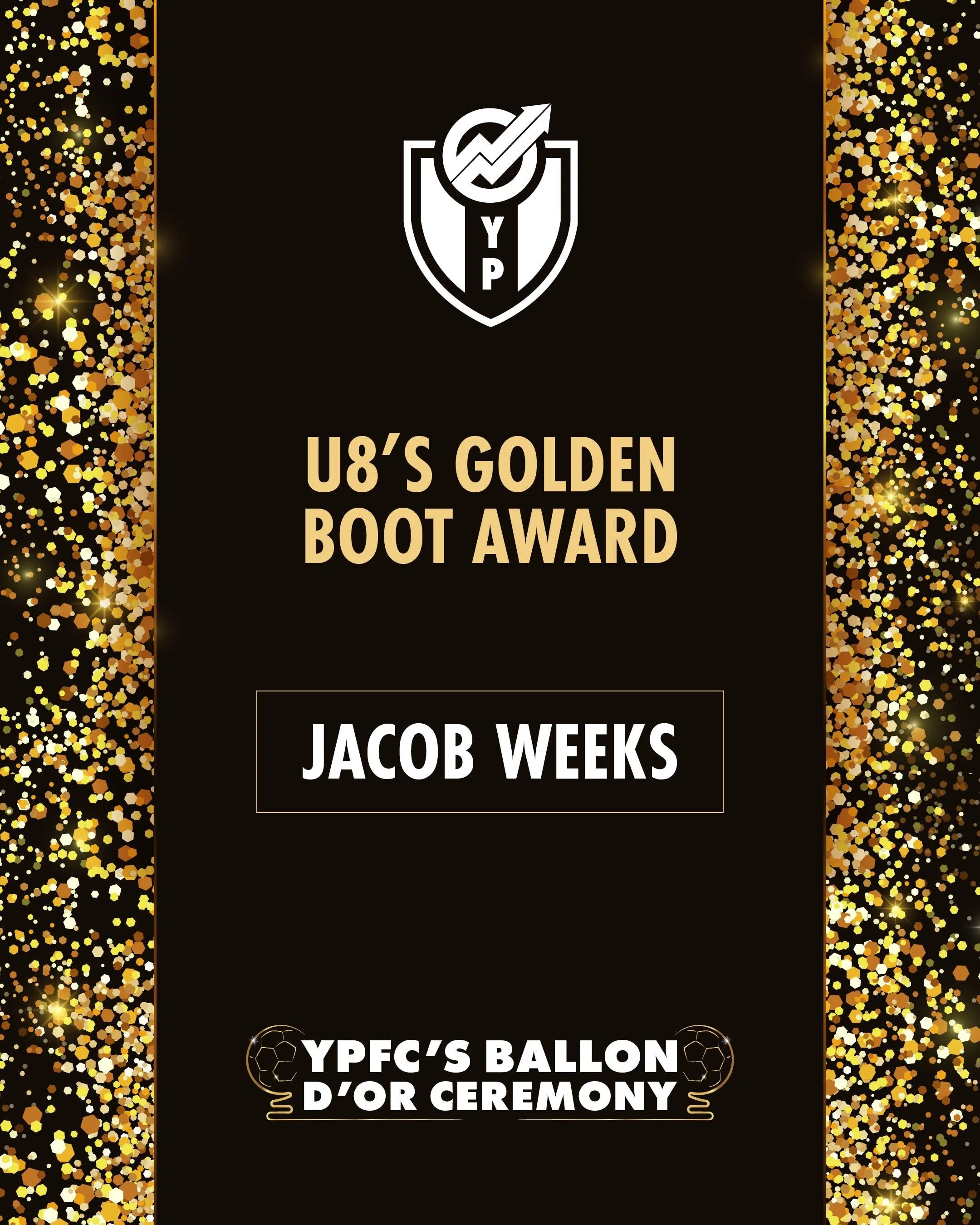 Jacob Weeks is YPFC&rsquo;s 2025/26 under 8&rsquo;s Golden Boot Award winner 🏆

Congratulations Jacob on your award and an excellent season 📈

#YPFCballondOr