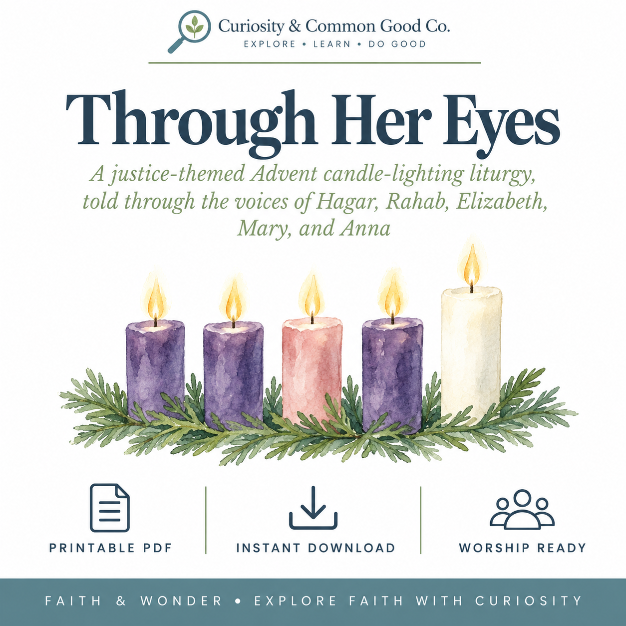 Through Her Eyes: A Justice-Themed Advent Candle-Lighting Liturgy