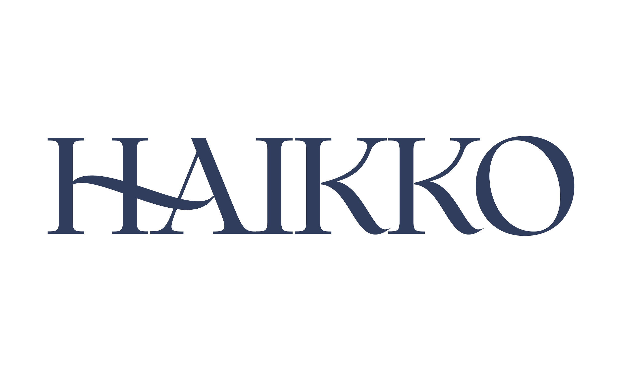 Häikko logo tekstinä, tumma tausta