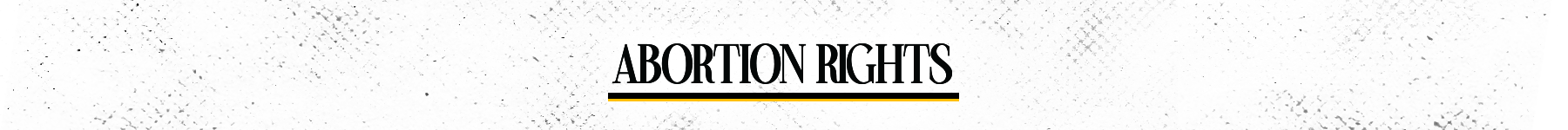 Graphic with black text reading "ABORTION RIGHTS" on a white background.