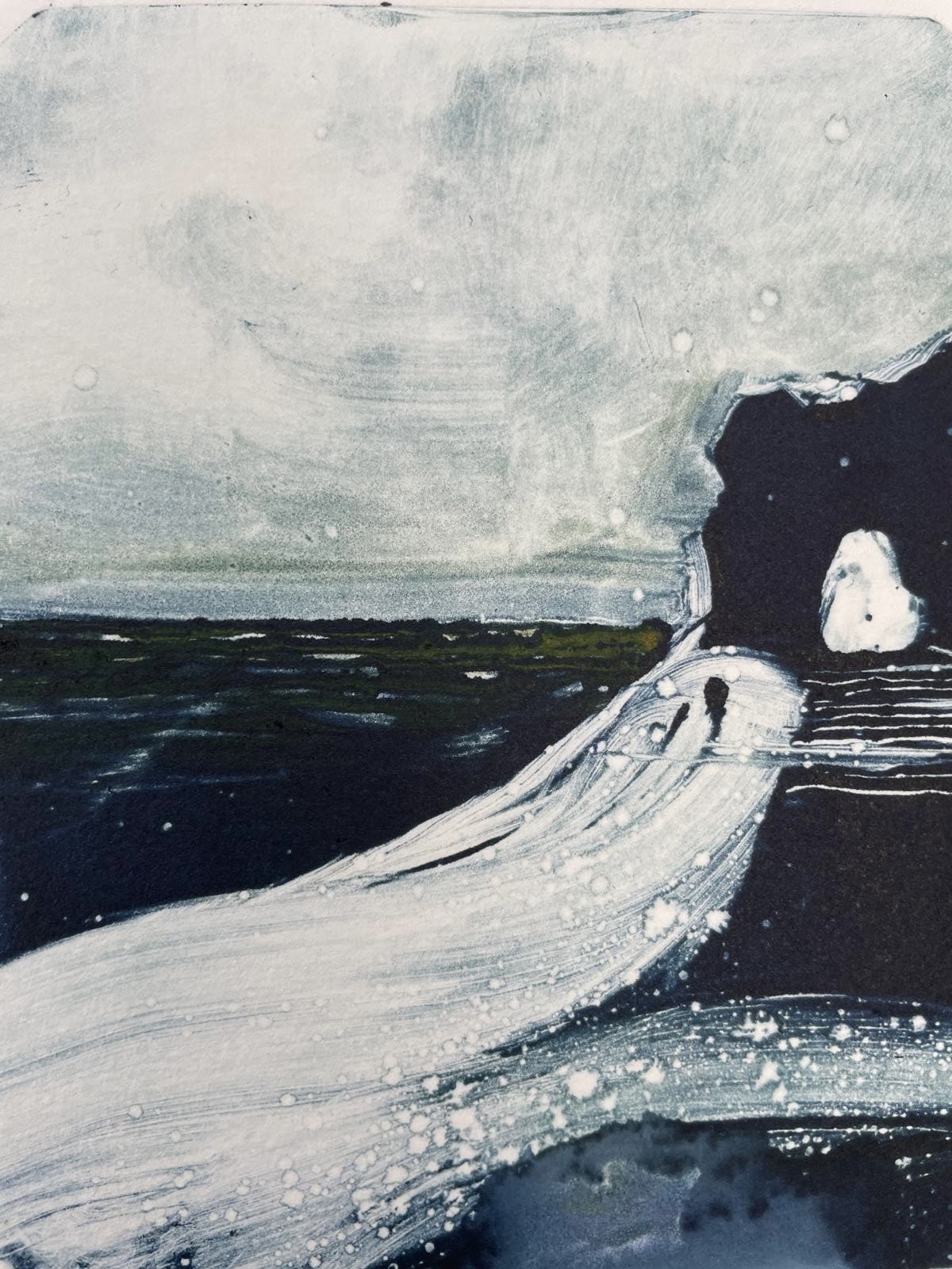 Passing Through, 2025
10 x 13cm
Monotype