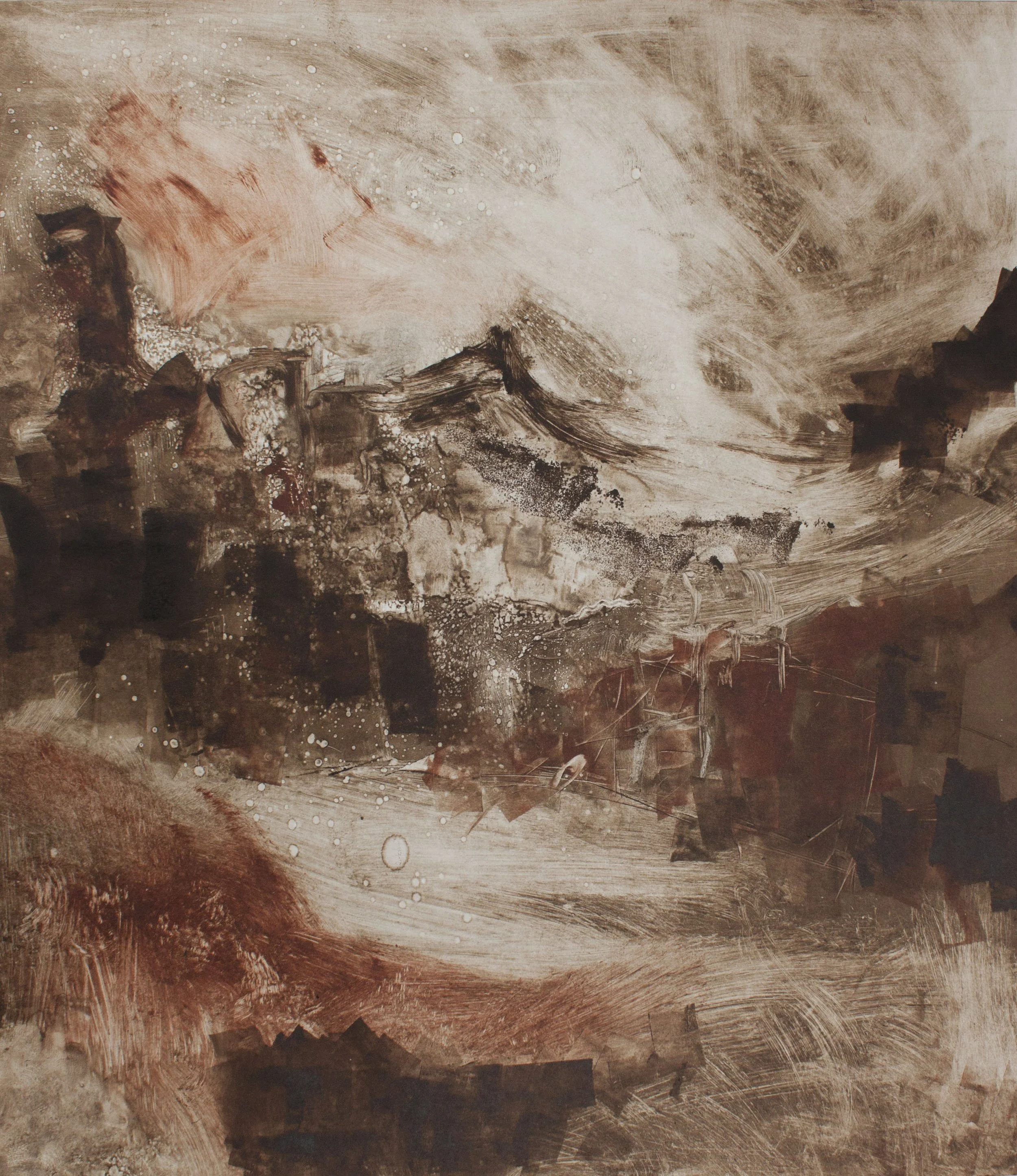 Porthcurno Beach, 2025
45 x 50cm
Monotype