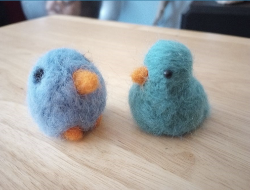Needle Felted Art:Bluebirds