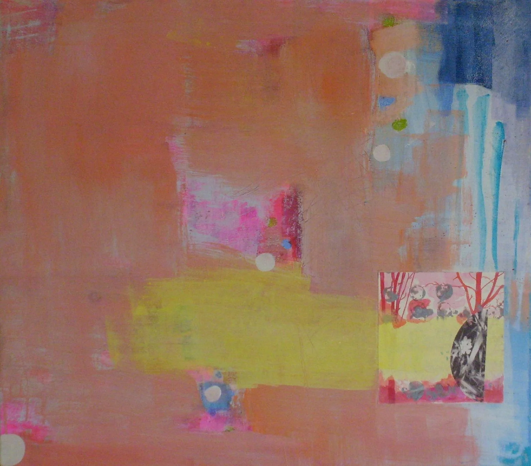 Leuchtendes Bild mit Rottönen und warmen Akzenten, abstrakte Lichtwirkung.