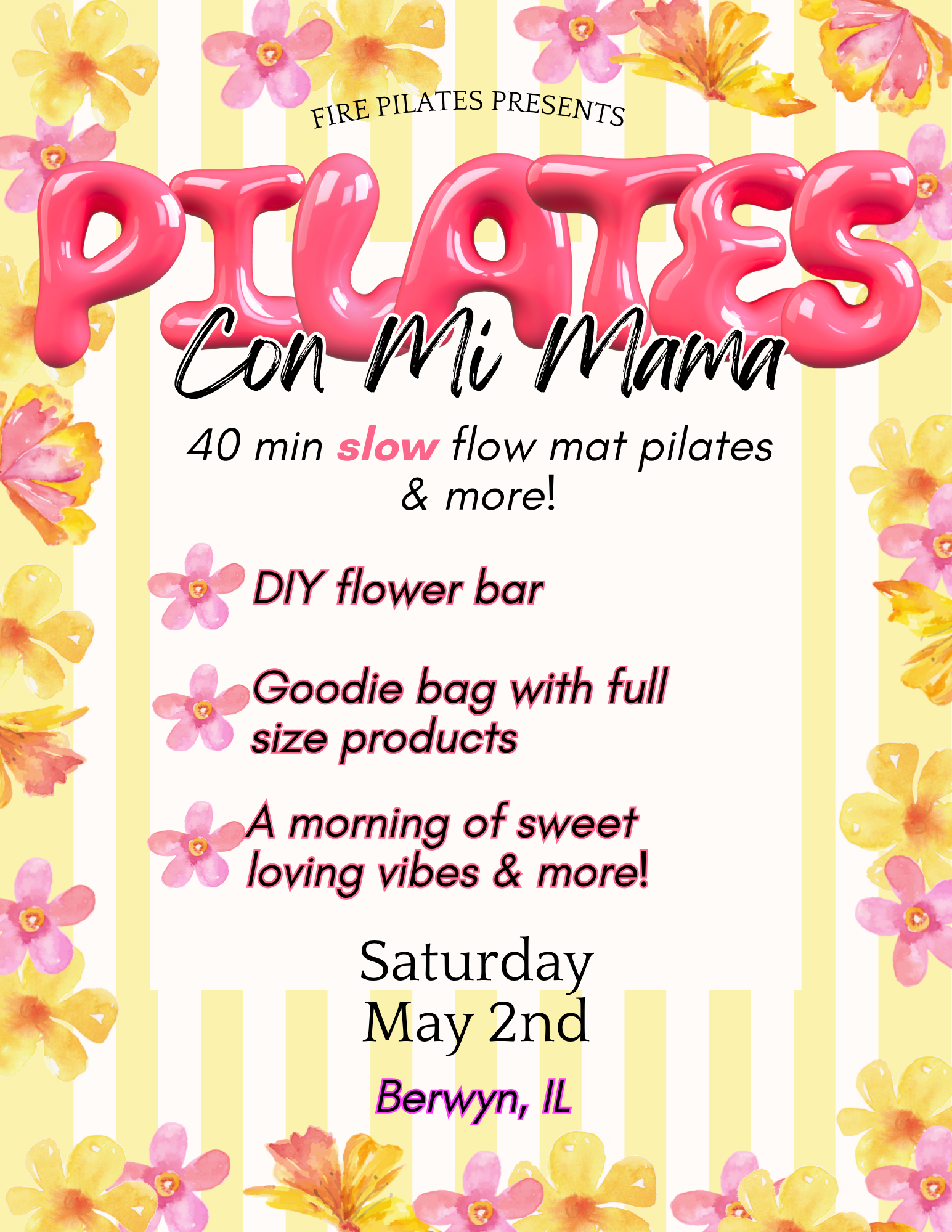Pilates Con Mi Mama 05/02  10:30am