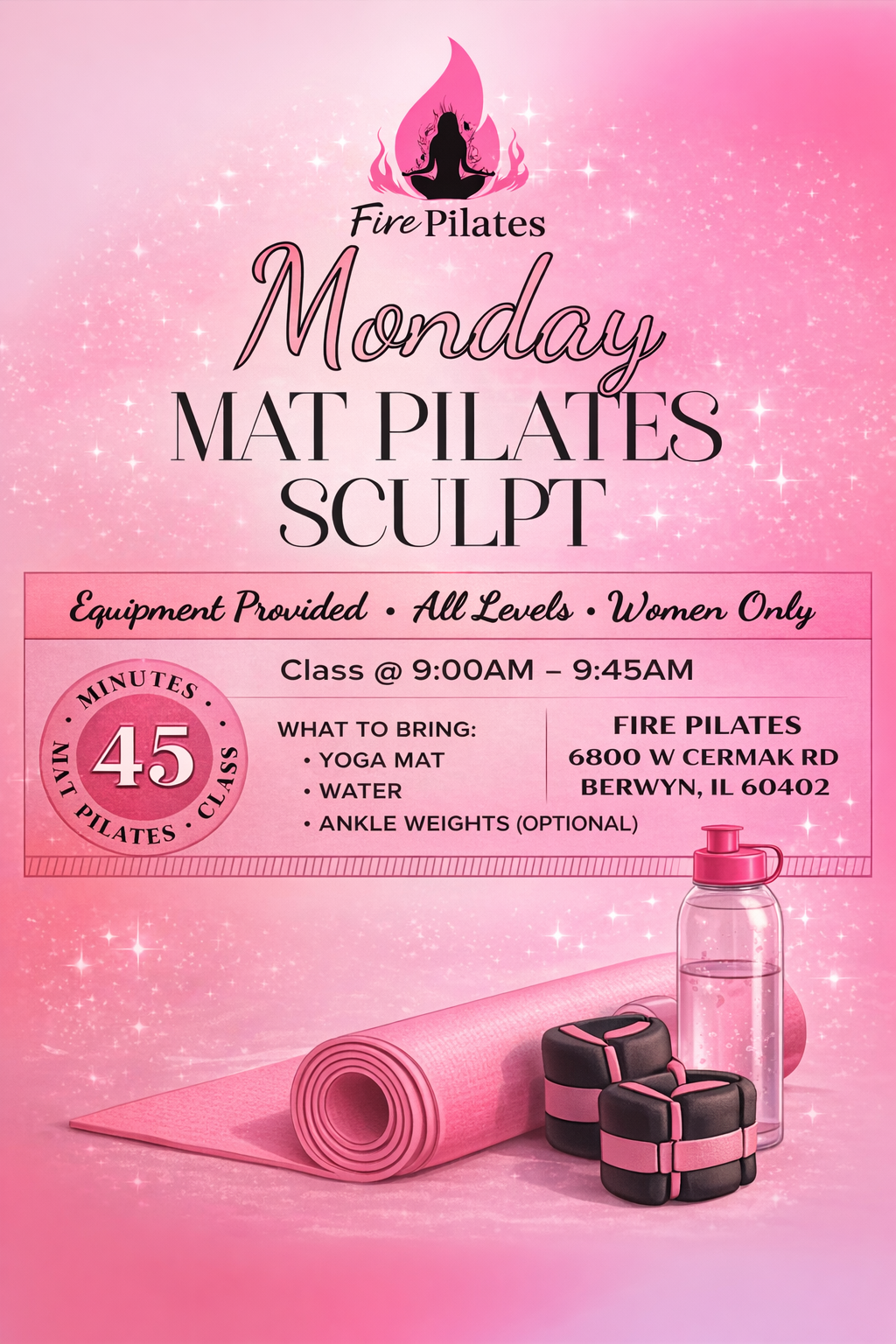 Monday Mat Pilates Sculpt 9am