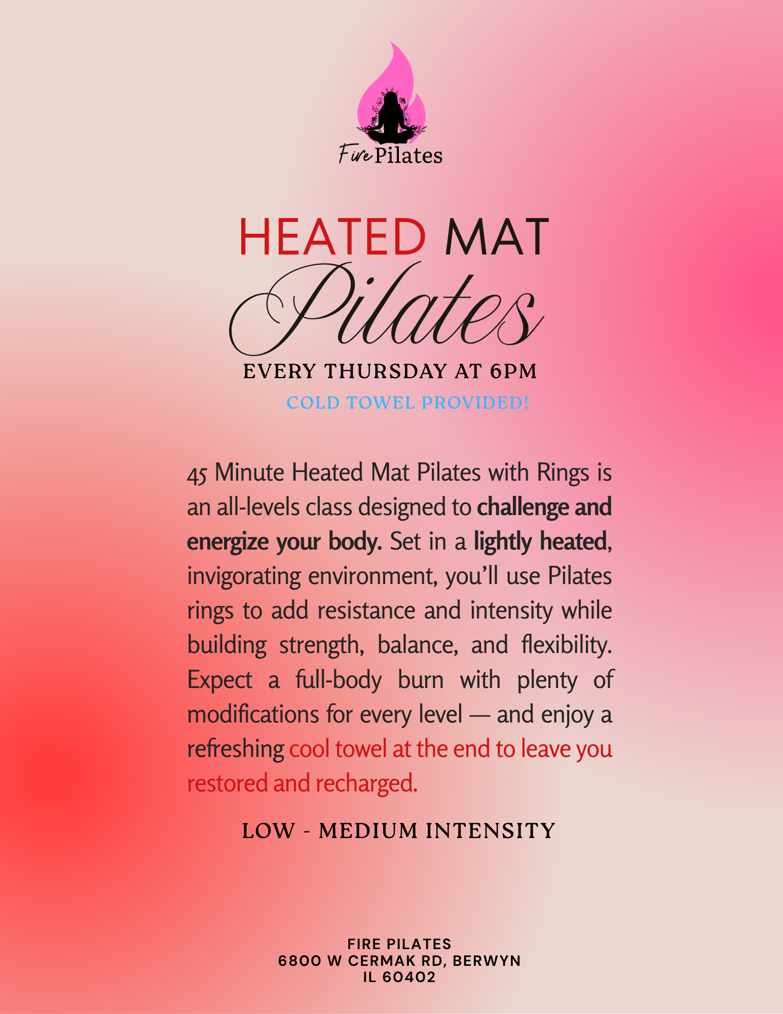 Heated Mat Pilates!