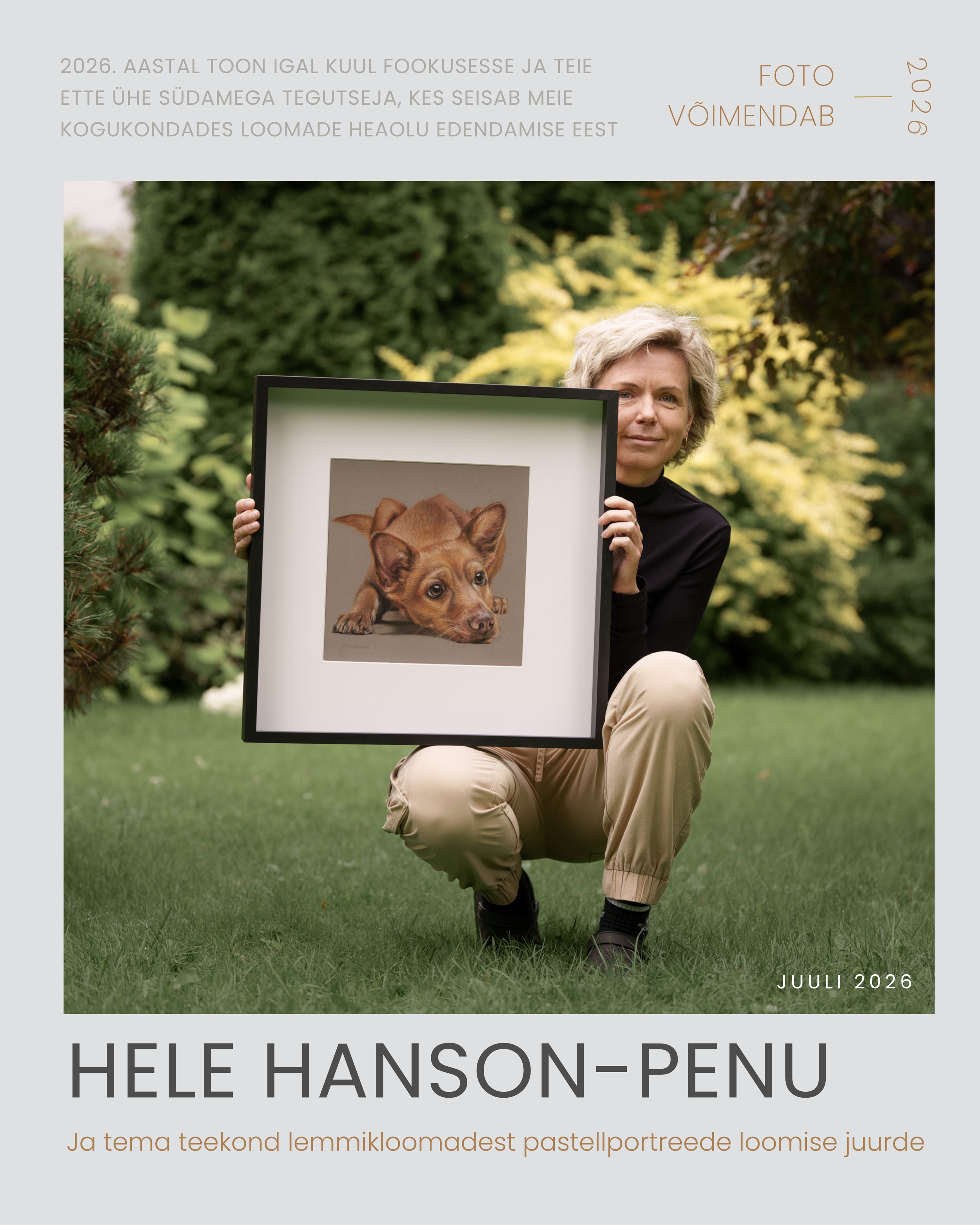 Hele Hanson-Penu räägib enda teekonnast lemmikloomadest pastellportreede loomise juurde