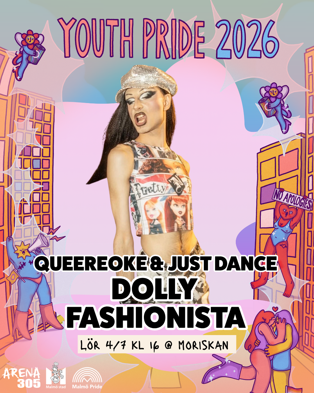 YOUTH PRIDE: QUEEREOKE &amp; JUST DANCE MED DOLLY FASHIONISTA