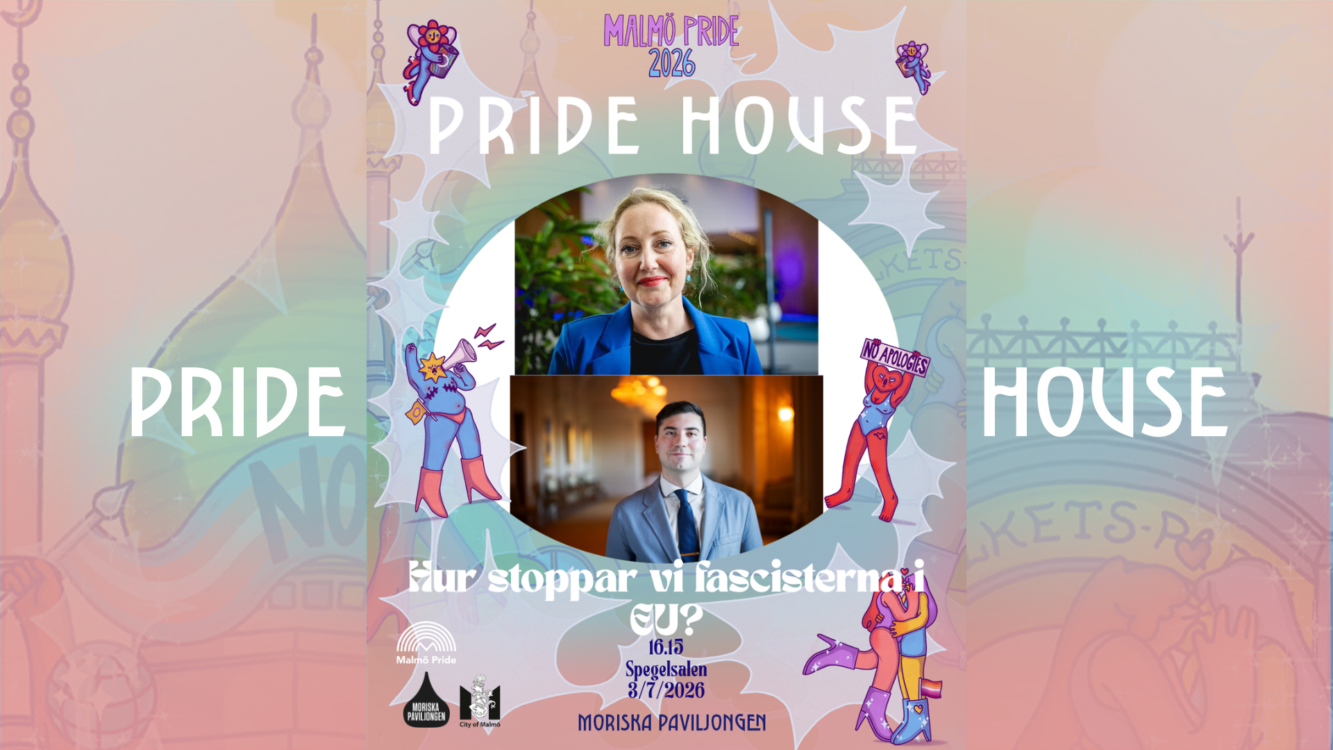 PRIDE HOUSE: Hur stoppar vi fascisterna i EU och vad gör vi i riksdagen för hbtqia-frågor?
