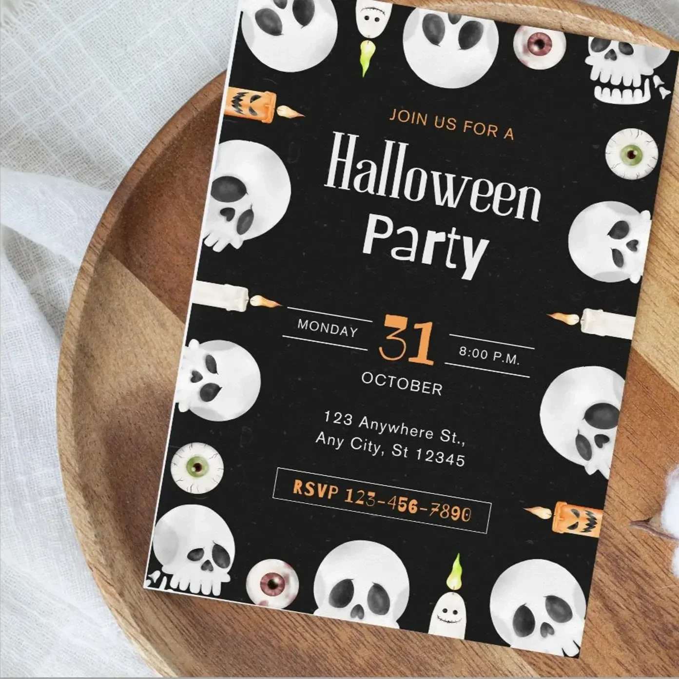 Spooky Custom Digital Download Invite