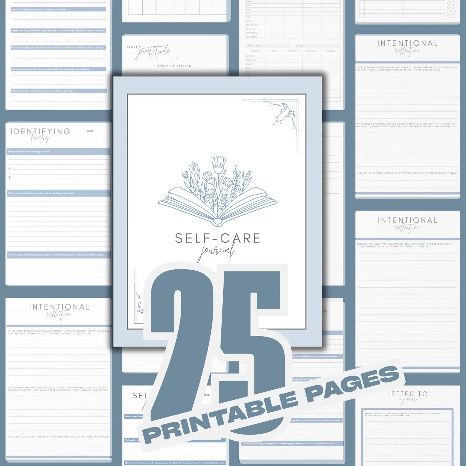 Self Care Mental Health & Gratitude Journal
