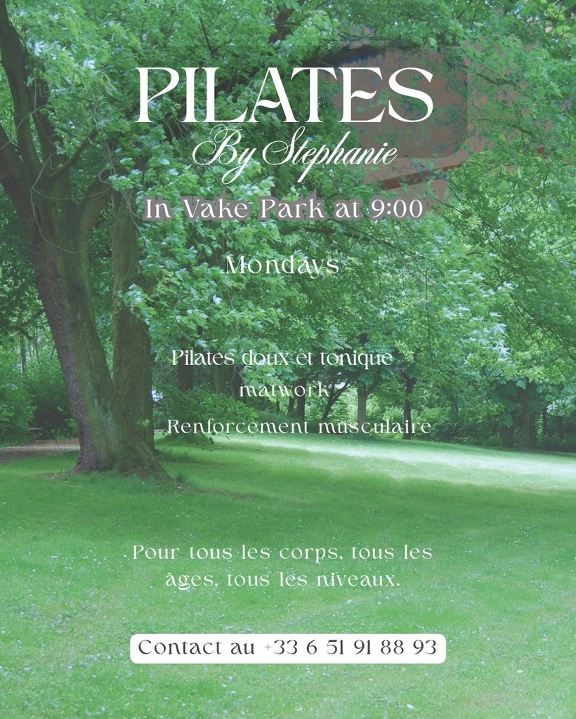 Pilates in Vake Park on Mondays at 9:00