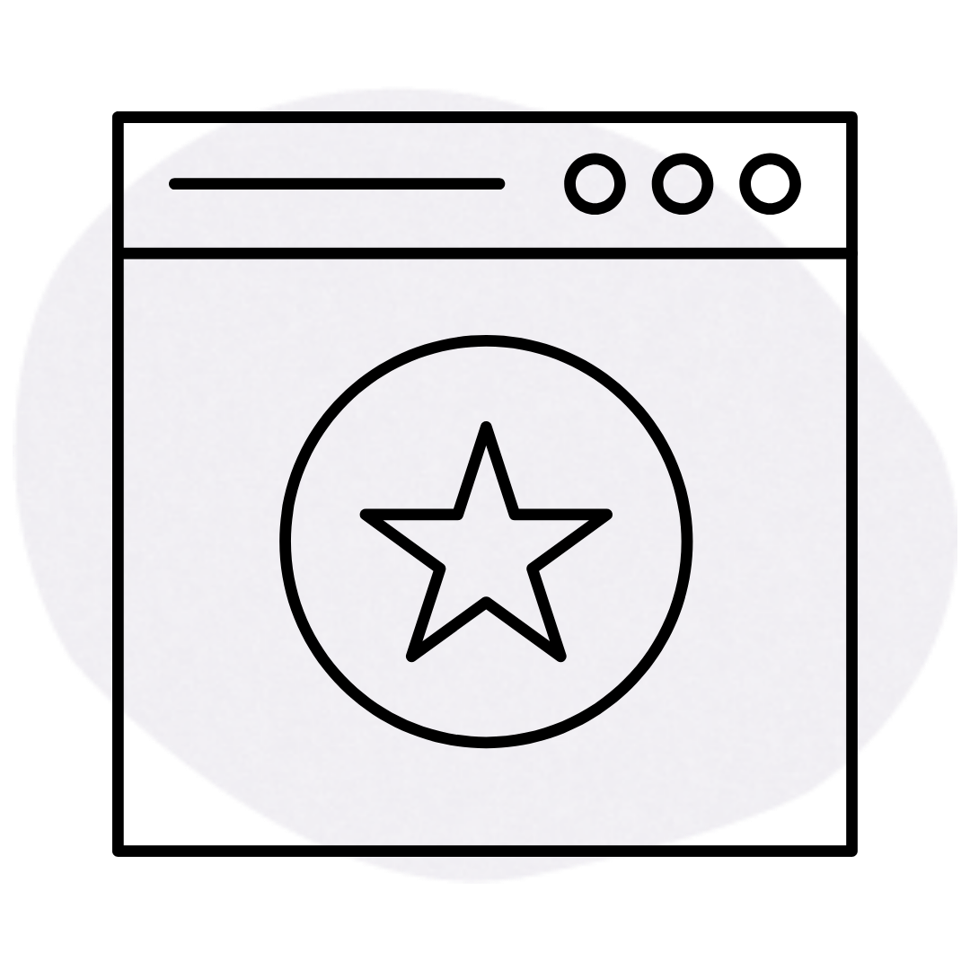 icon of a star on a website