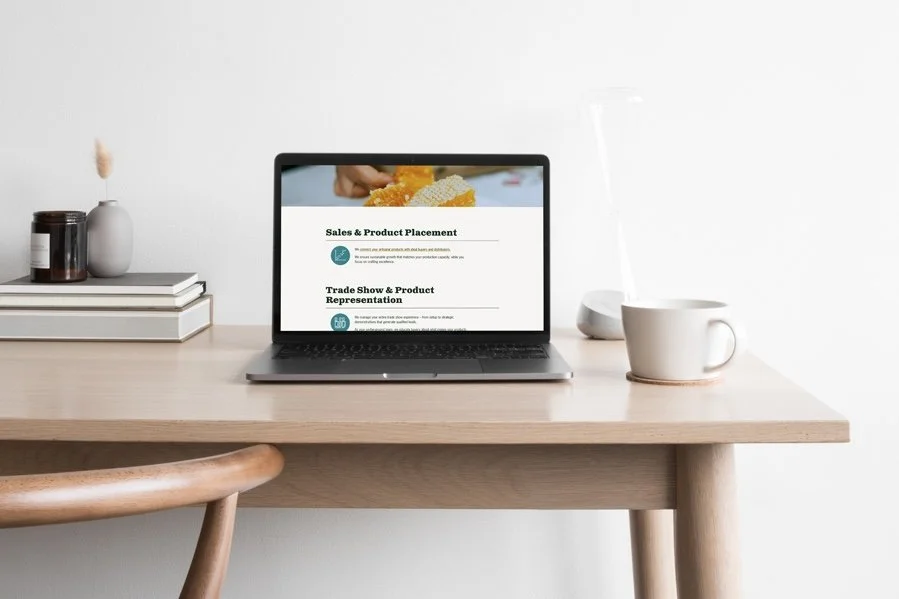 Mockup of the Services page for marketing agency website design for Keese's Cheeses