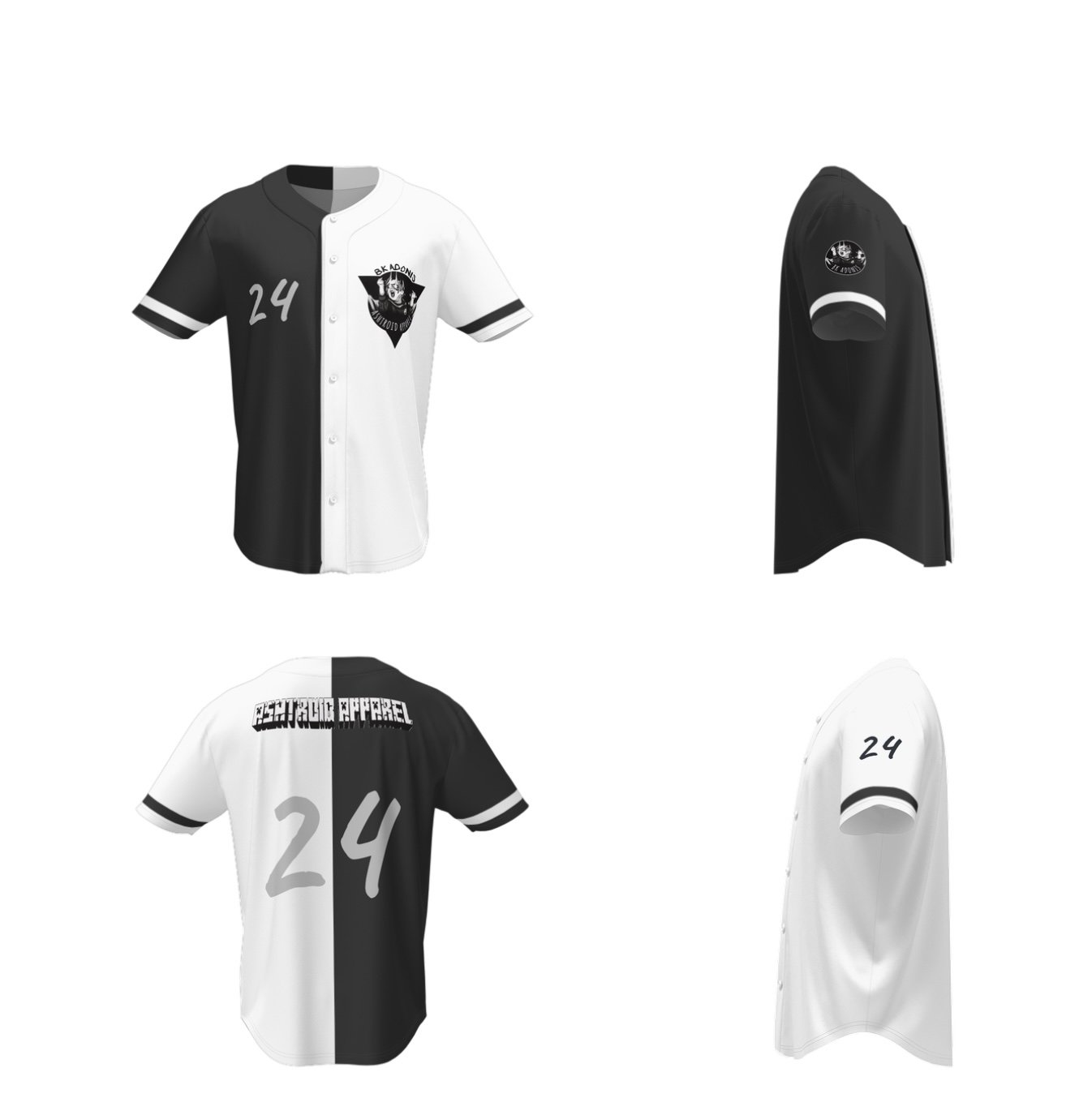 ASHTRO JERSEY (BLACK, WHITE)