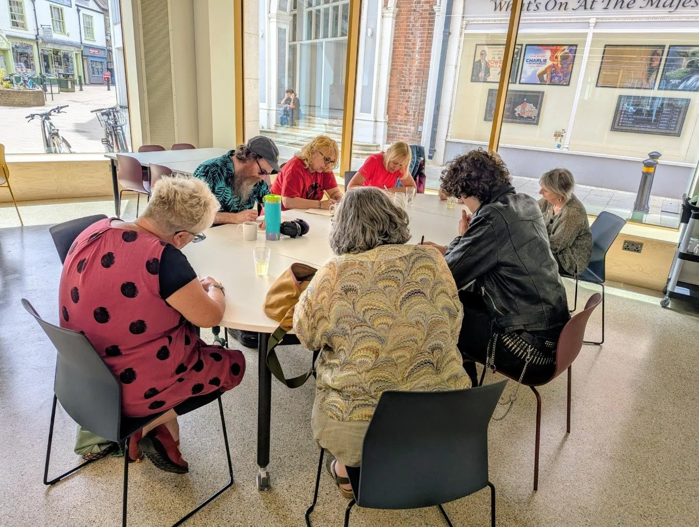 This week our TMKT writers wrote about the heat wave. We had some great discussions about voice. 

It's always interesting to see what everyone comes up with in only 10 minutes per prompt, from poetry, to prose, and reflections on how the world has c