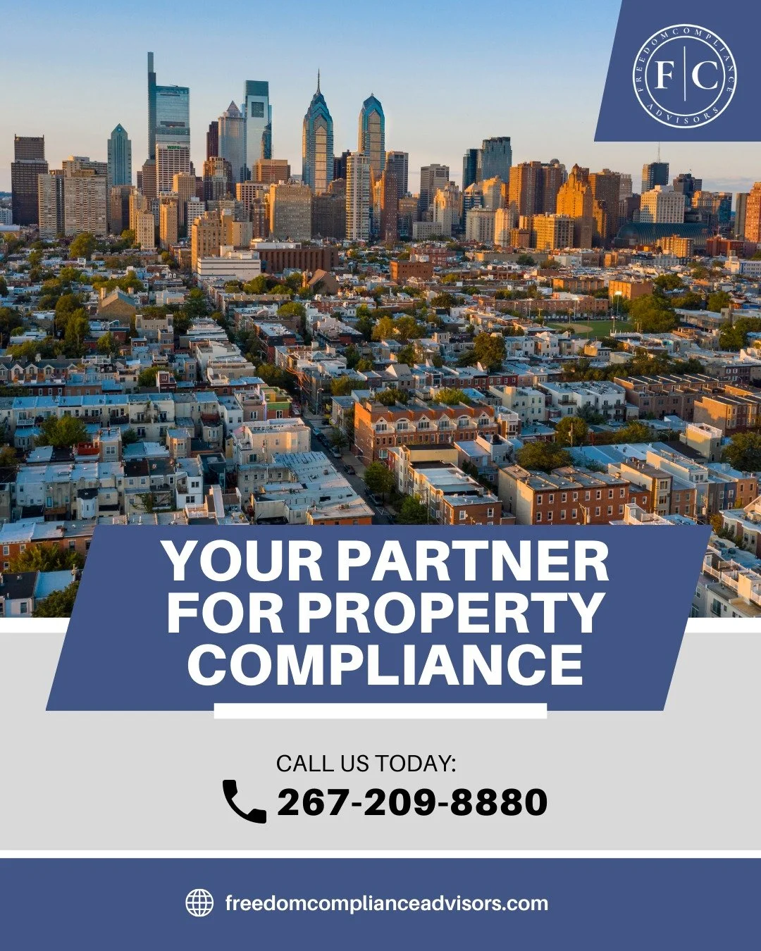 Managing property compliance in Philadelphia can be overwhelming. Freedom Compliance Advisors provides expert support to help property owners, investors, contractors, and managers stay fully aligned with city regulations.

Our Services Include:
 &bul
